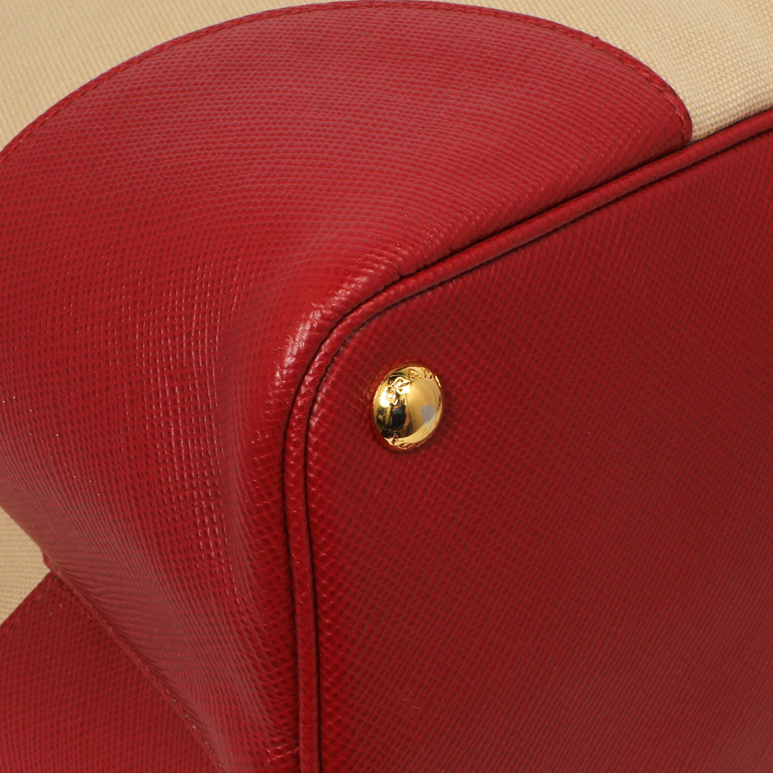 Prada Canapa Saffiano Large Double Bag - Image 6