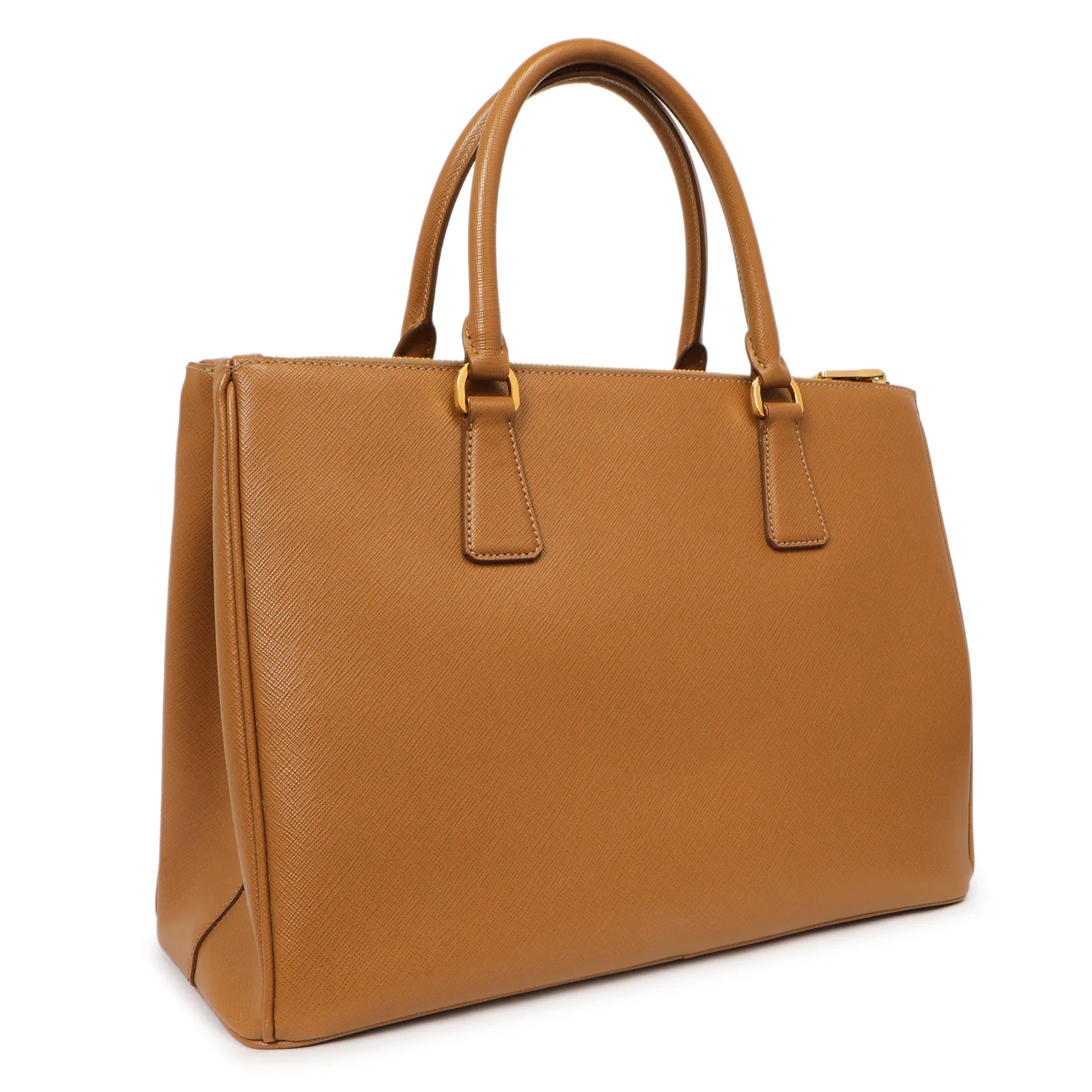 Prada Caramel Saffiano Medium Galleria Double Zip Tote - Image 2