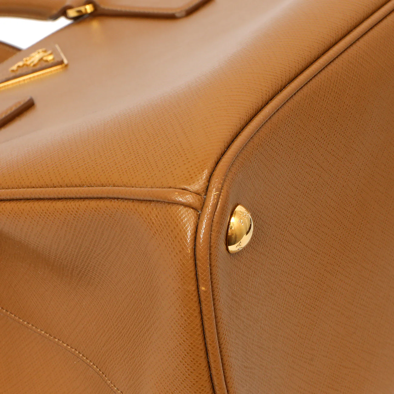Prada Caramel Saffiano Medium Galleria Double Zip Tote - Image 4