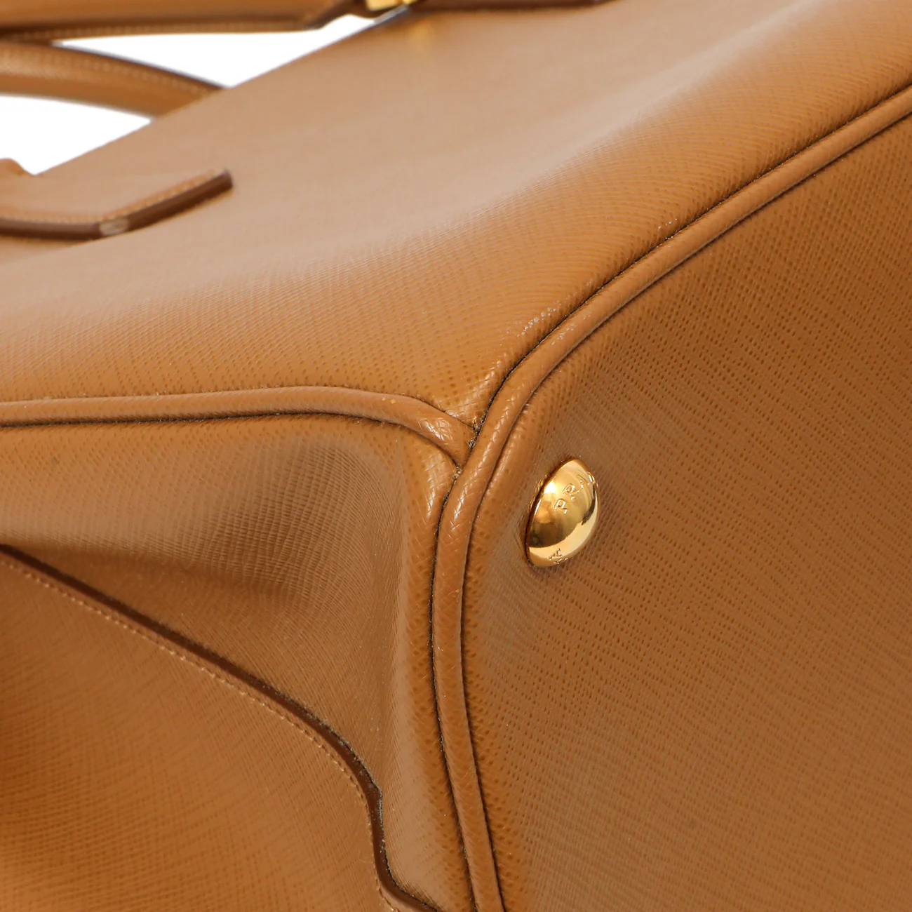 Prada Caramel Saffiano Medium Galleria Double Zip Tote - Image 6