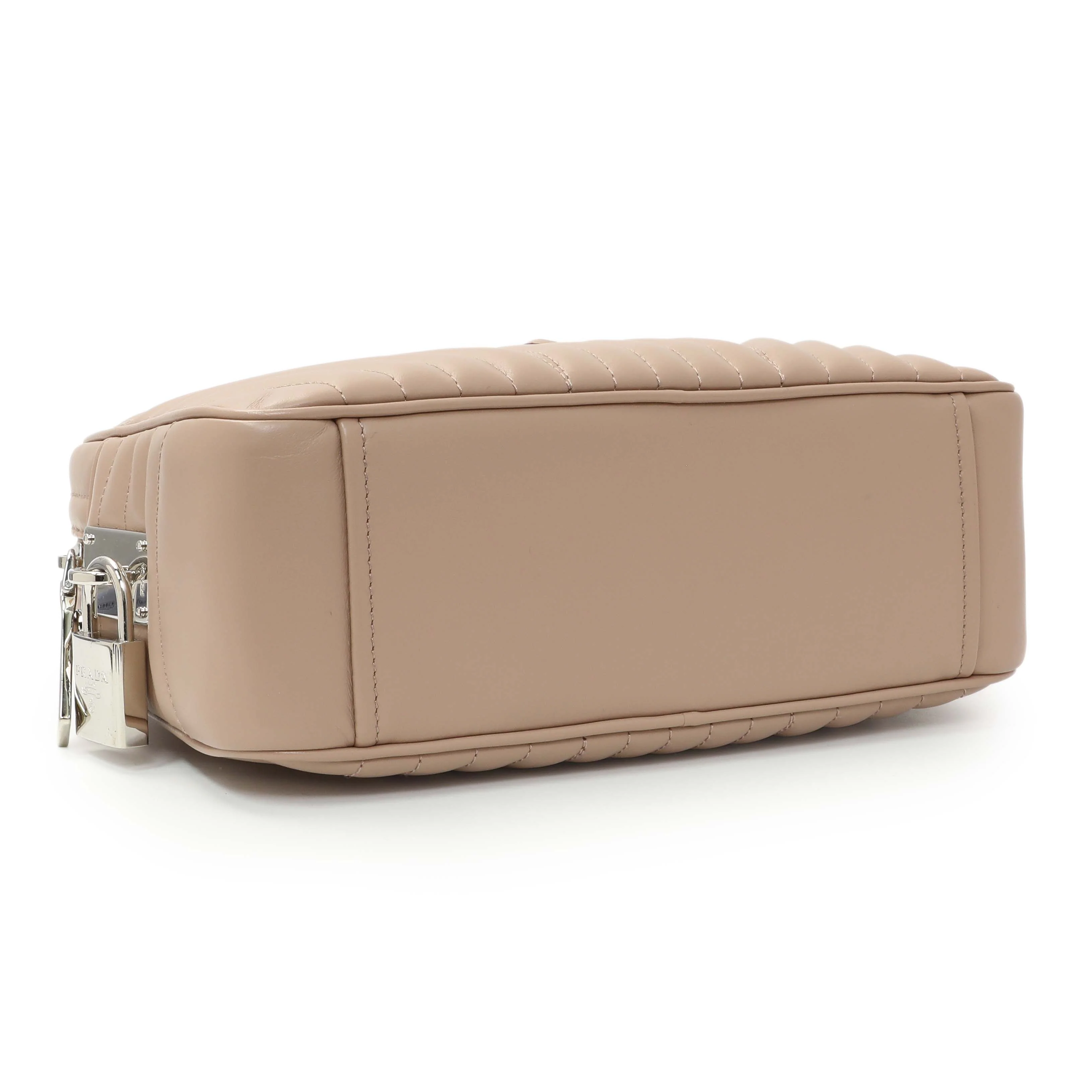 Prada Cipria Soft Calfskin Impunture Diagramme Top Handle Crossbody Bag - Image 3
