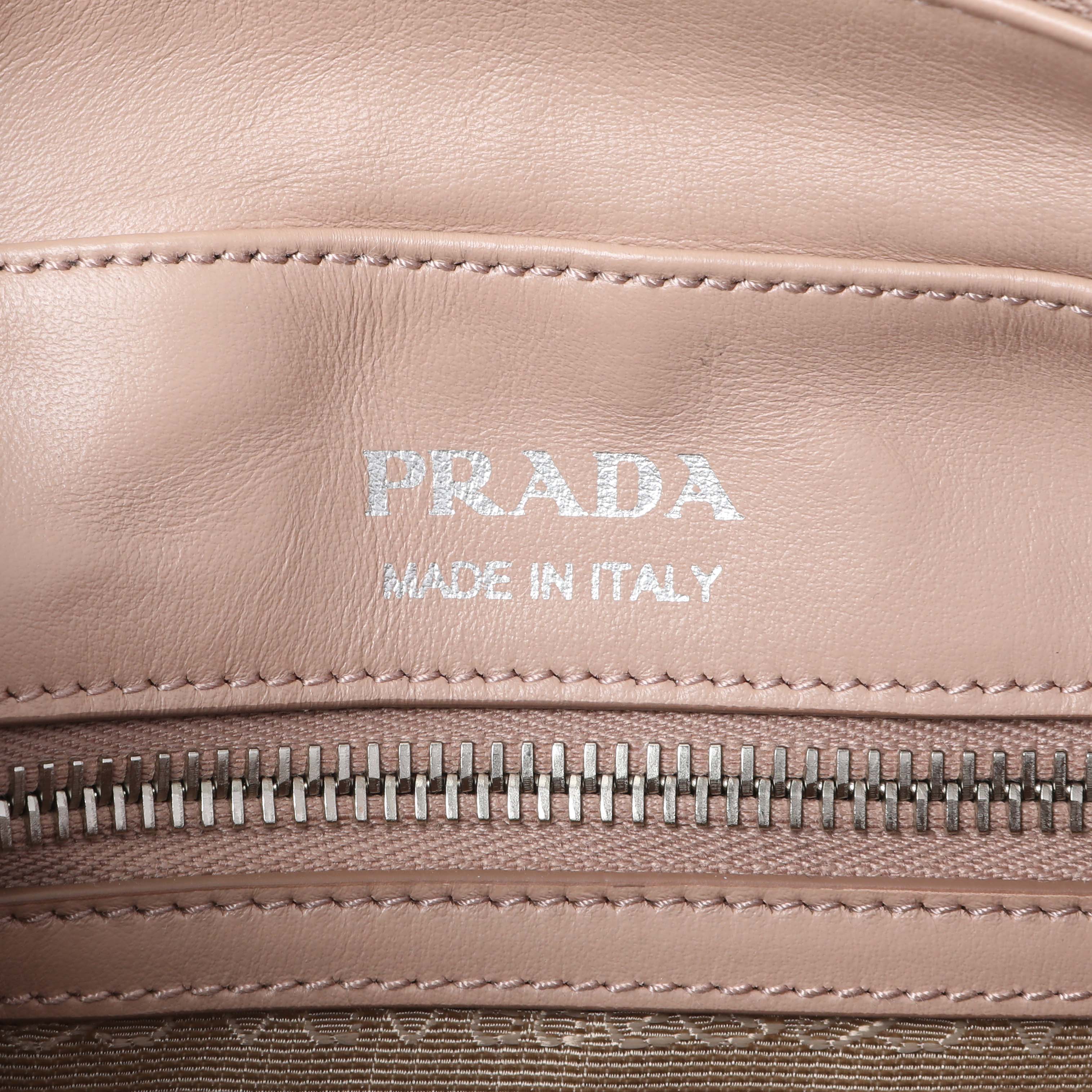 Prada Cipria Soft Calfskin Impunture Diagramme Top Handle Crossbody Bag - Image 5