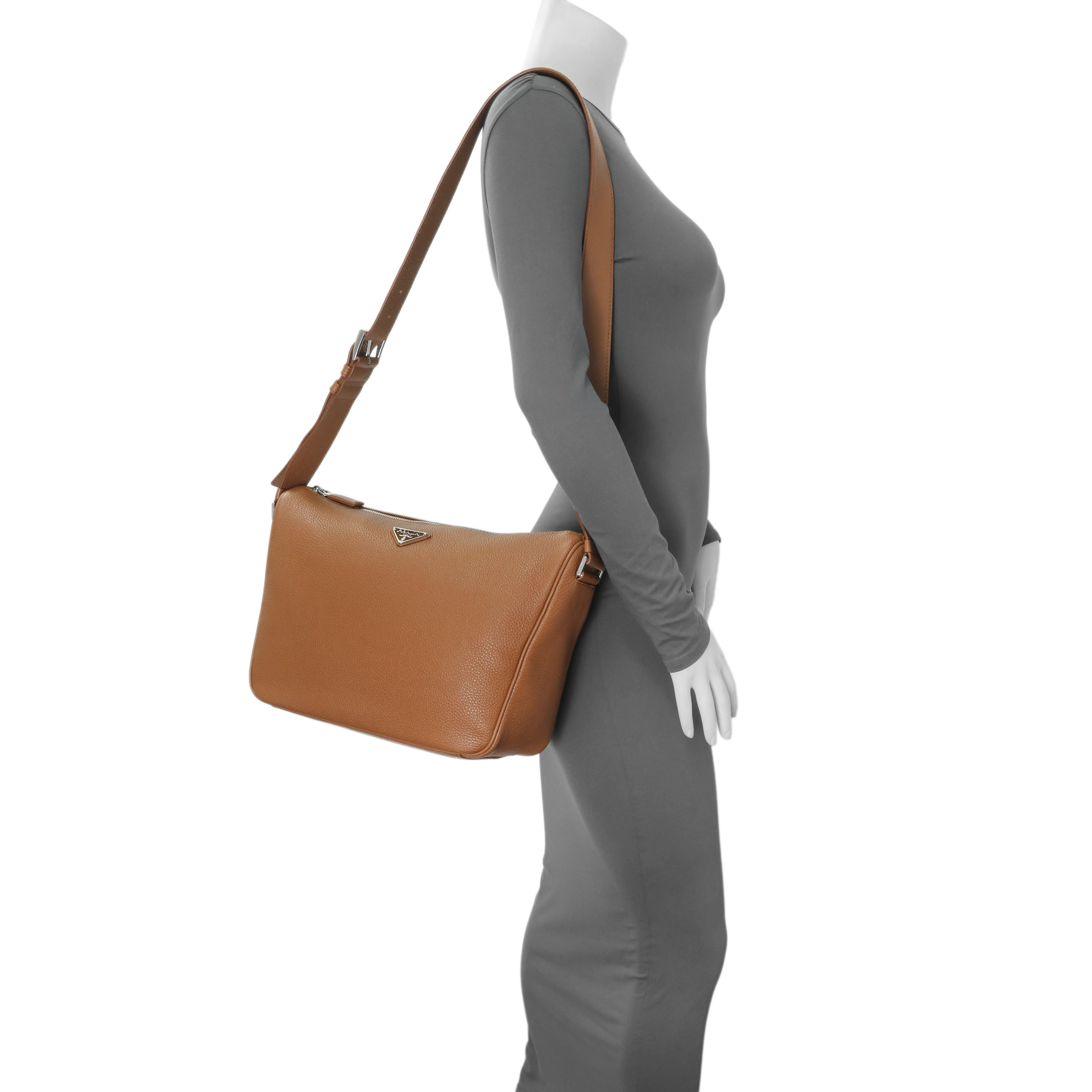 Prada Cognac Vitello Daino Messenger - Image 6