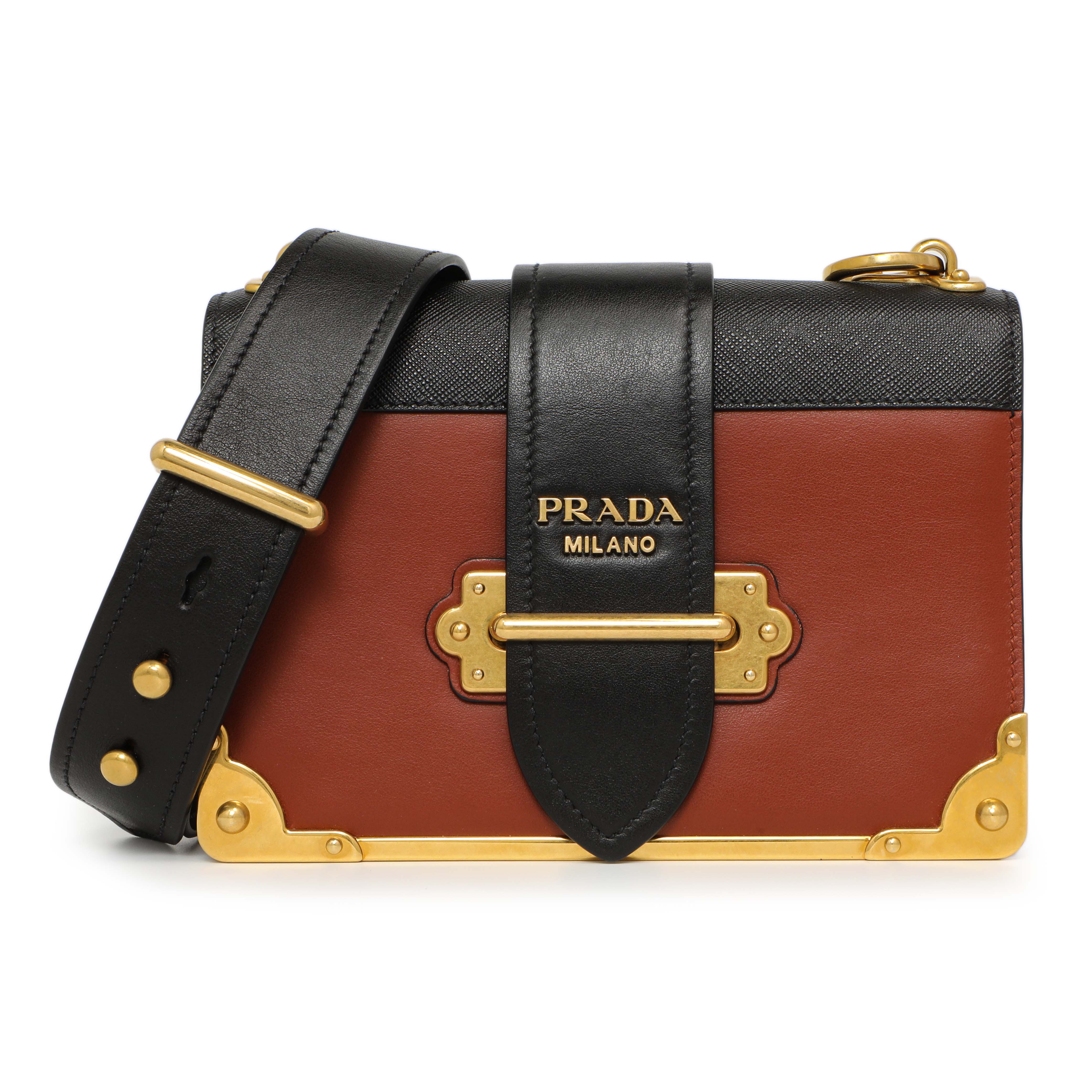Prada Cotto Nero City Calf Saffiano Cahier Bag - Image 2