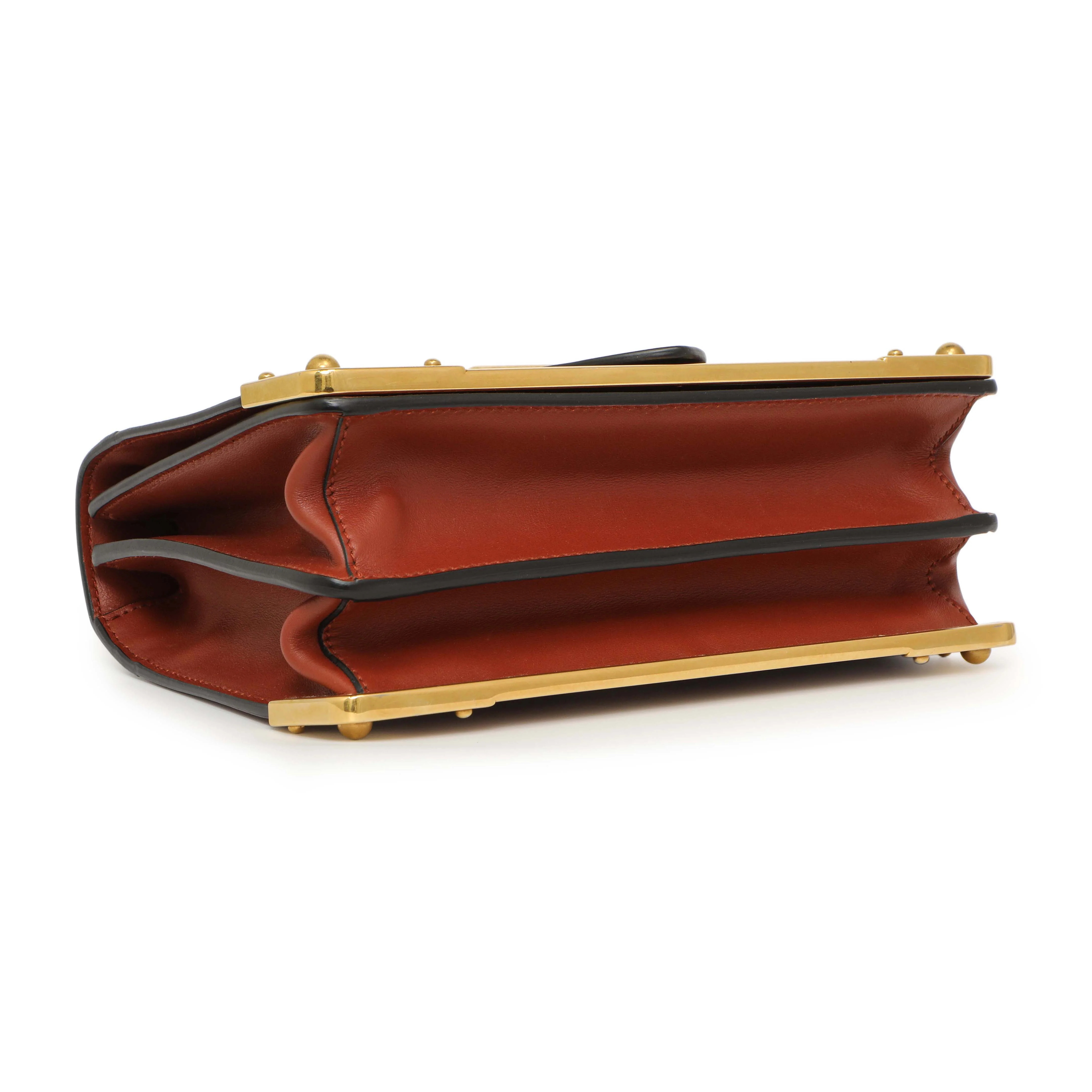 Prada Cotto Nero City Calf Saffiano Cahier Bag - Image 4