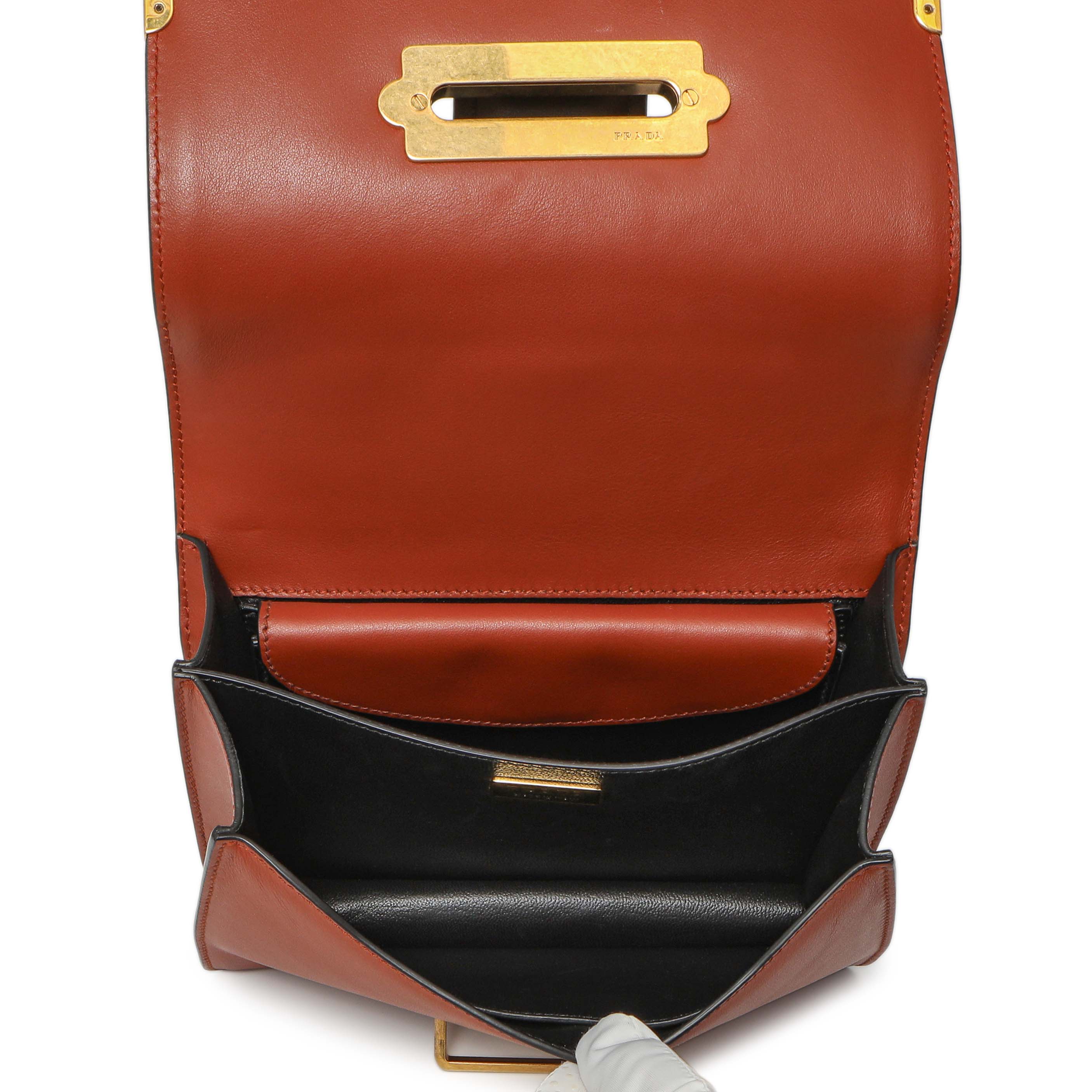 Prada Cotto Nero City Calf Saffiano Cahier Bag - Image 5