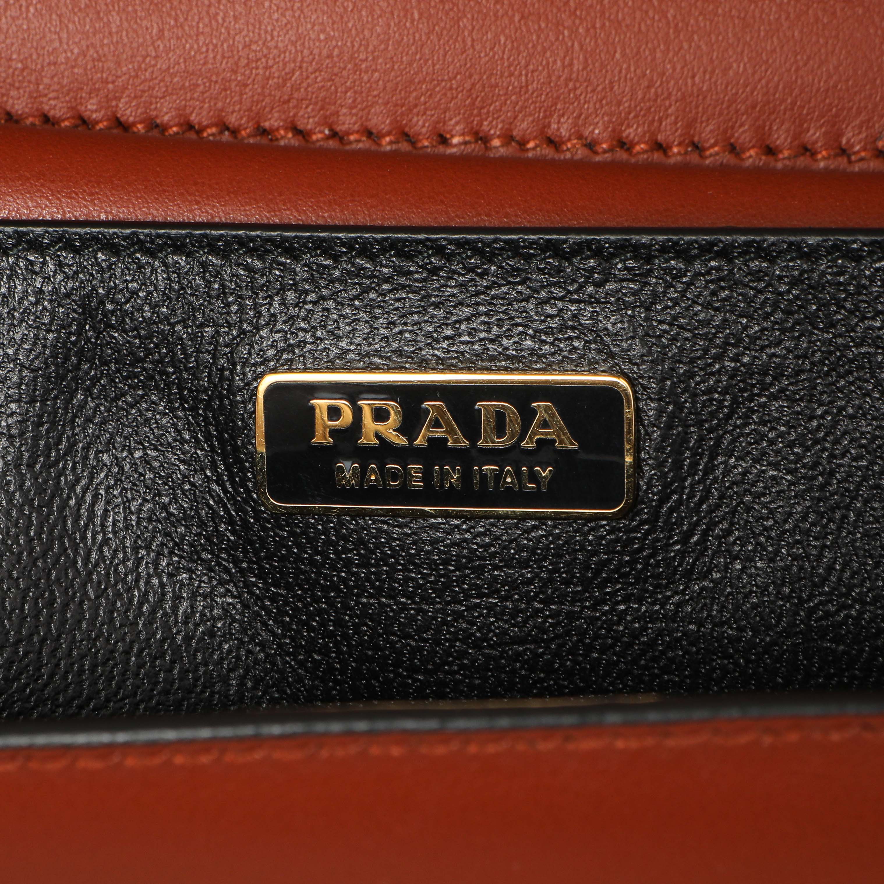 Prada Cotto Nero City Calf Saffiano Cahier Bag - Image 6