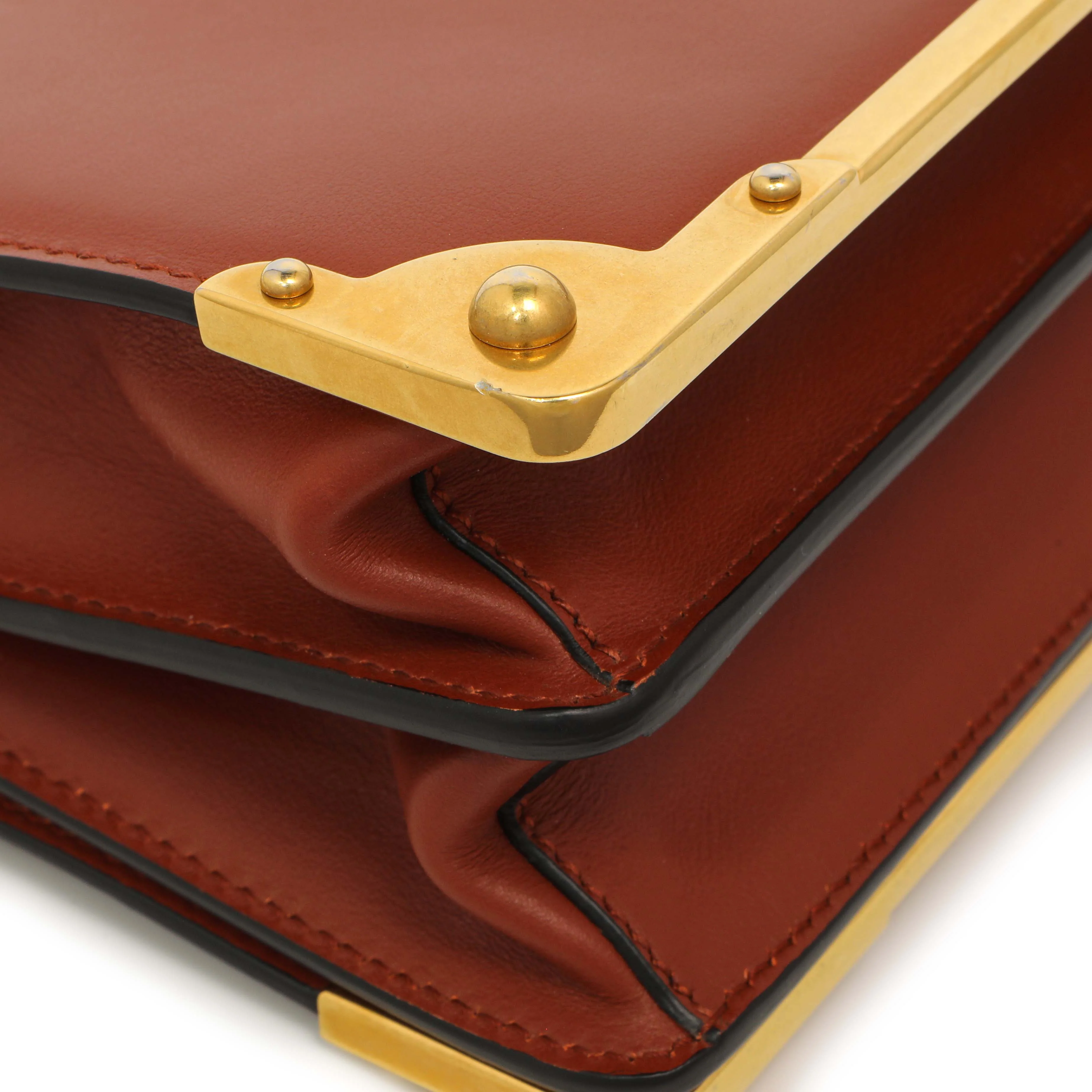 Prada Cotto Nero City Calf Saffiano Cahier Bag - Image 7
