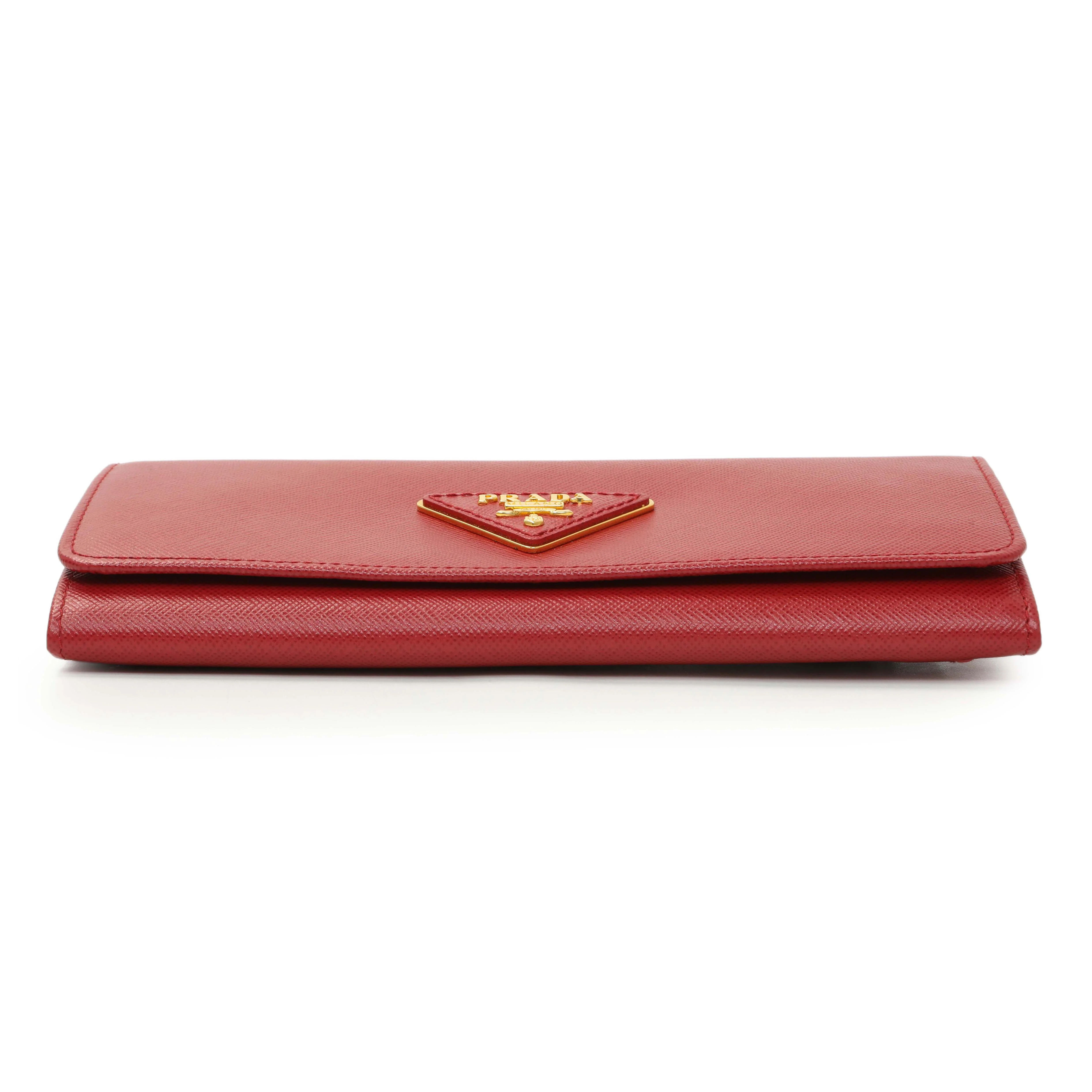 Prada Fuoco Saffiano Continental Wallet - Image 3