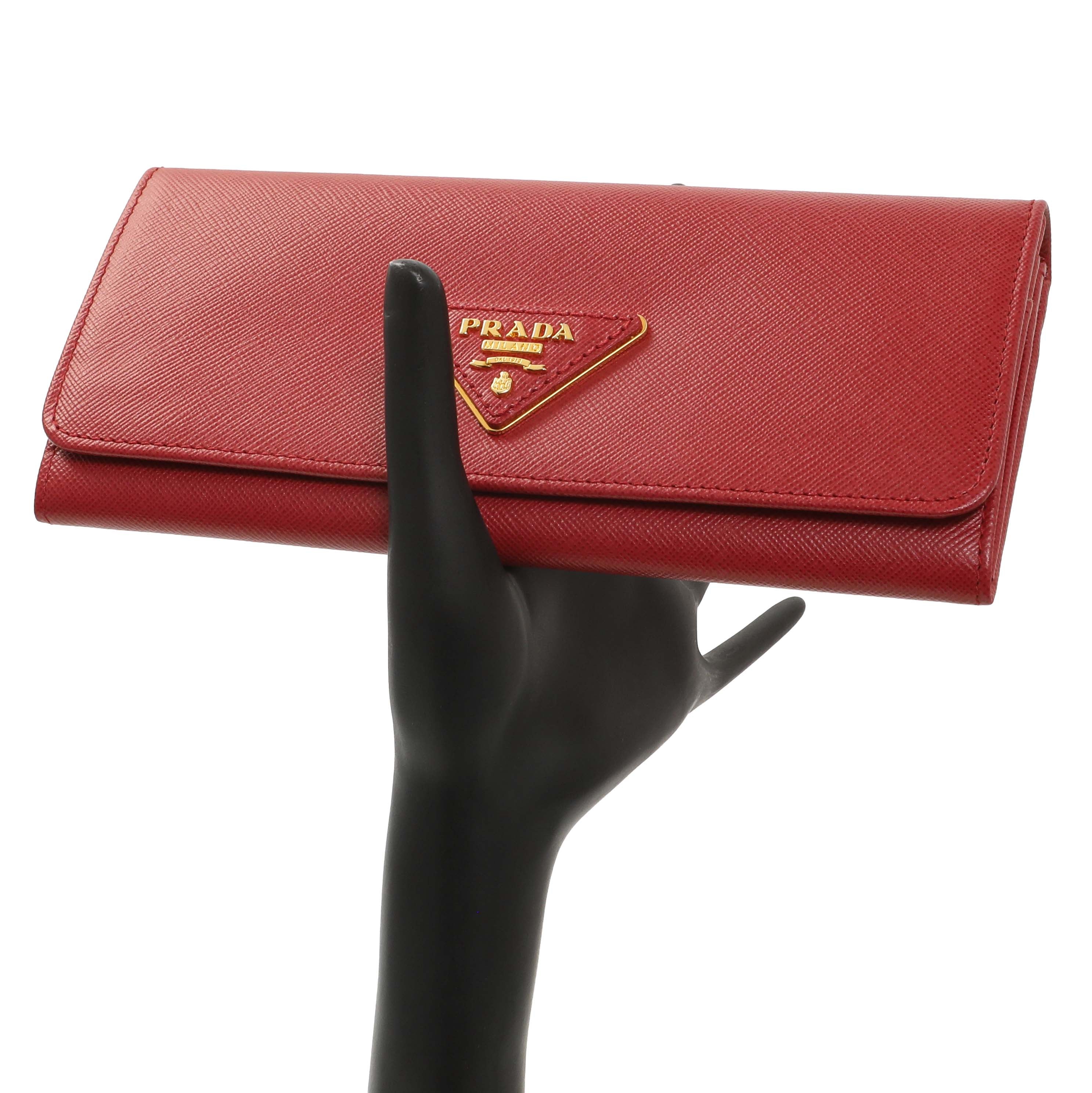 Prada Fuoco Saffiano Continental Wallet - Image 6