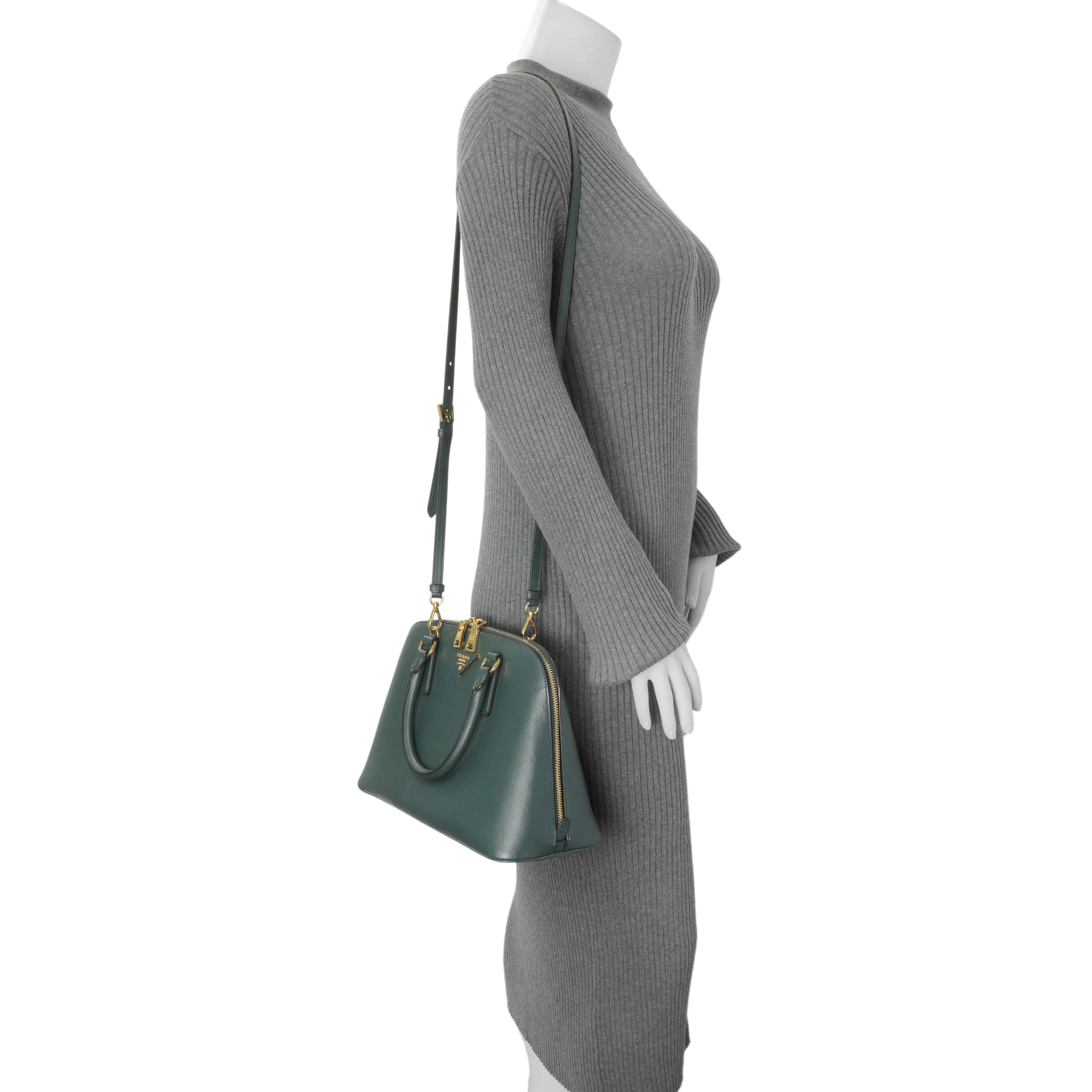 Prada Green Saffiano Medium Promenade Tote - Image 12