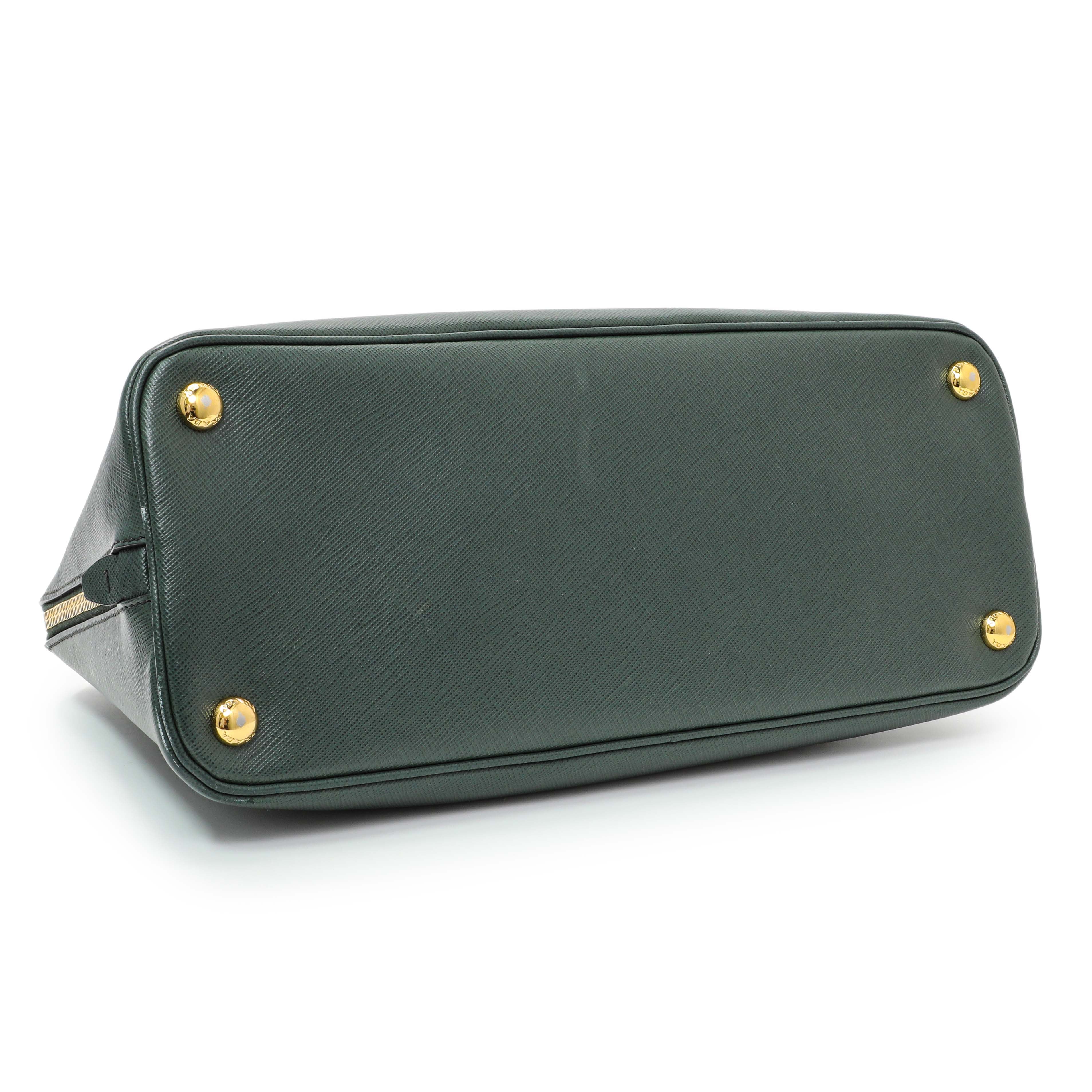 Prada Green Saffiano Medium Promenade Tote - Image 3