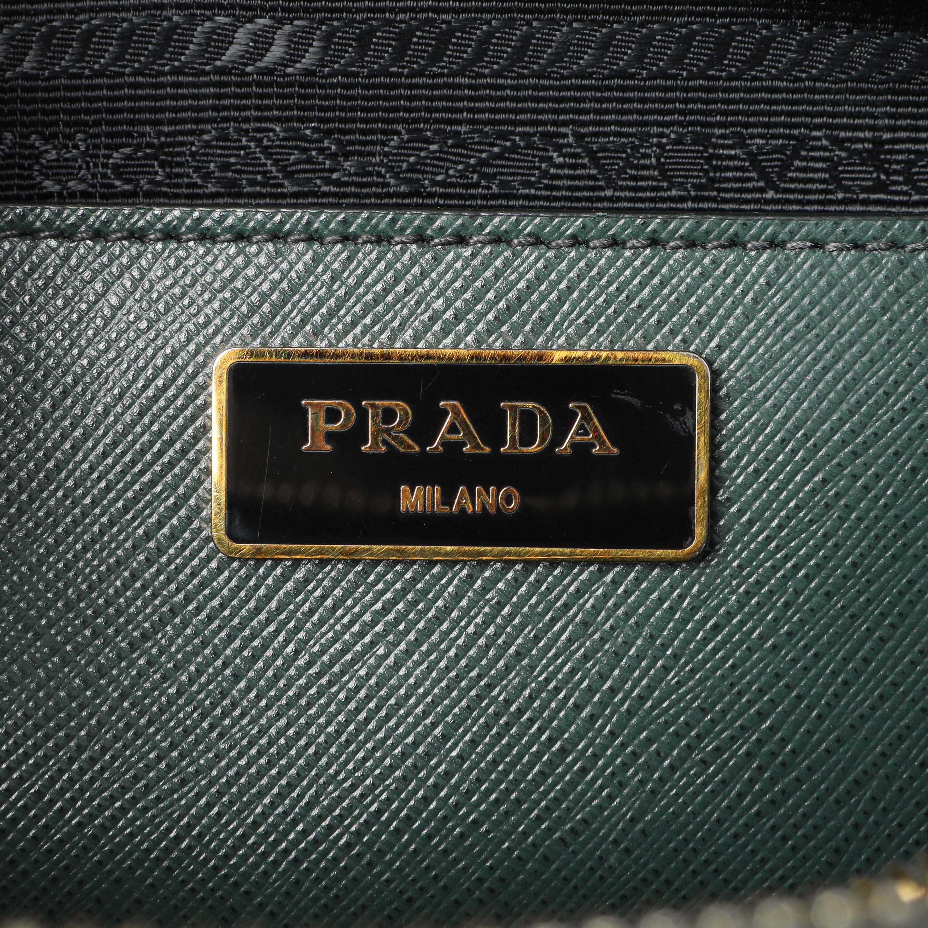 Prada Green Saffiano Medium Promenade Tote - Image 9
