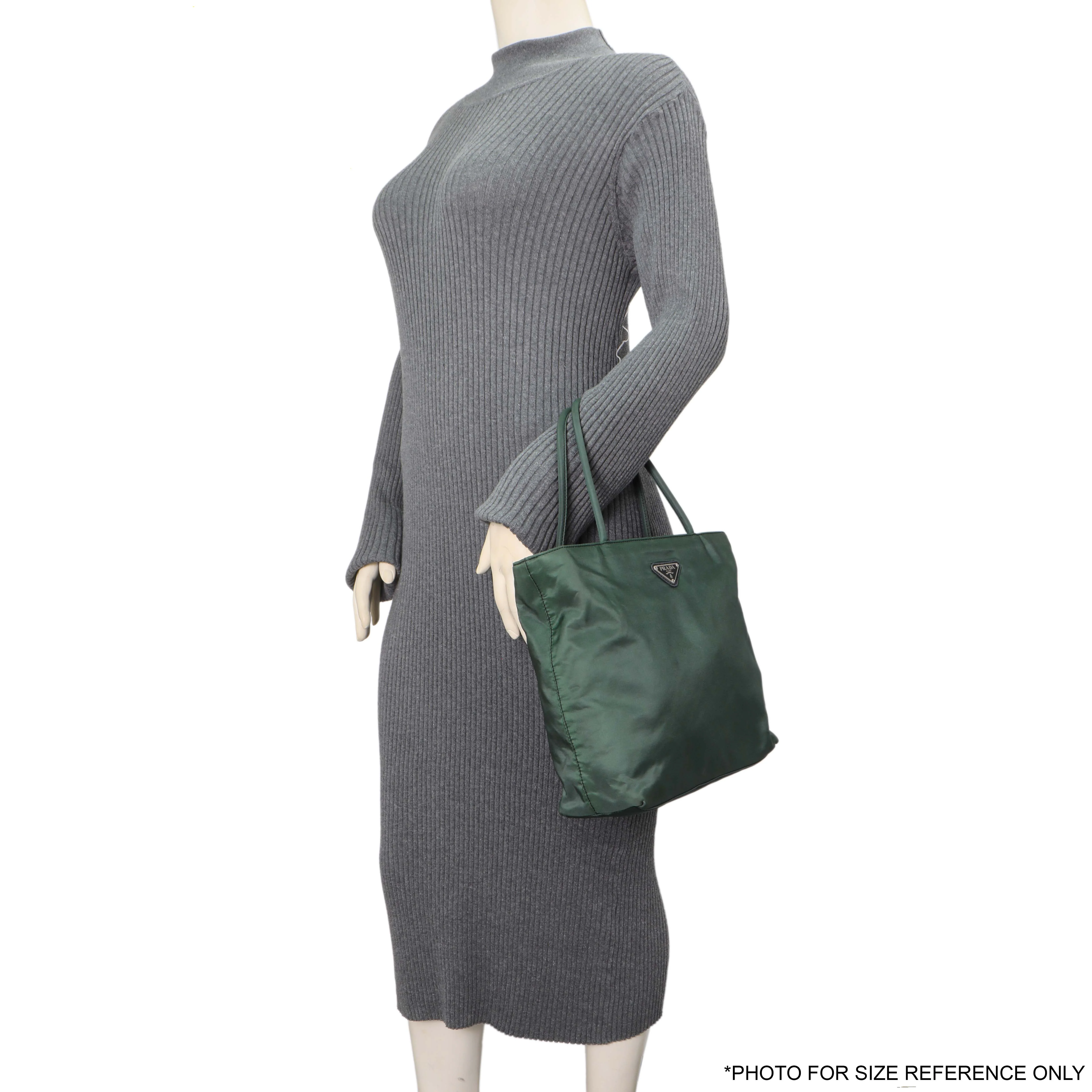 Prada Green Tessuto Nylon City Tote - Image 10