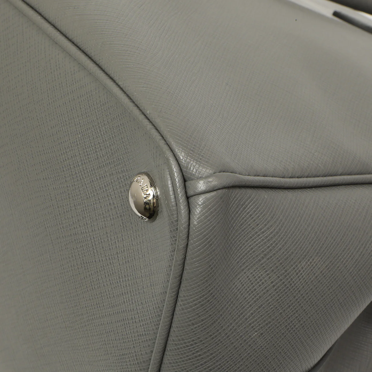 Prada Grey Saffiano Large Galleria Double Zip Tote - Image 7