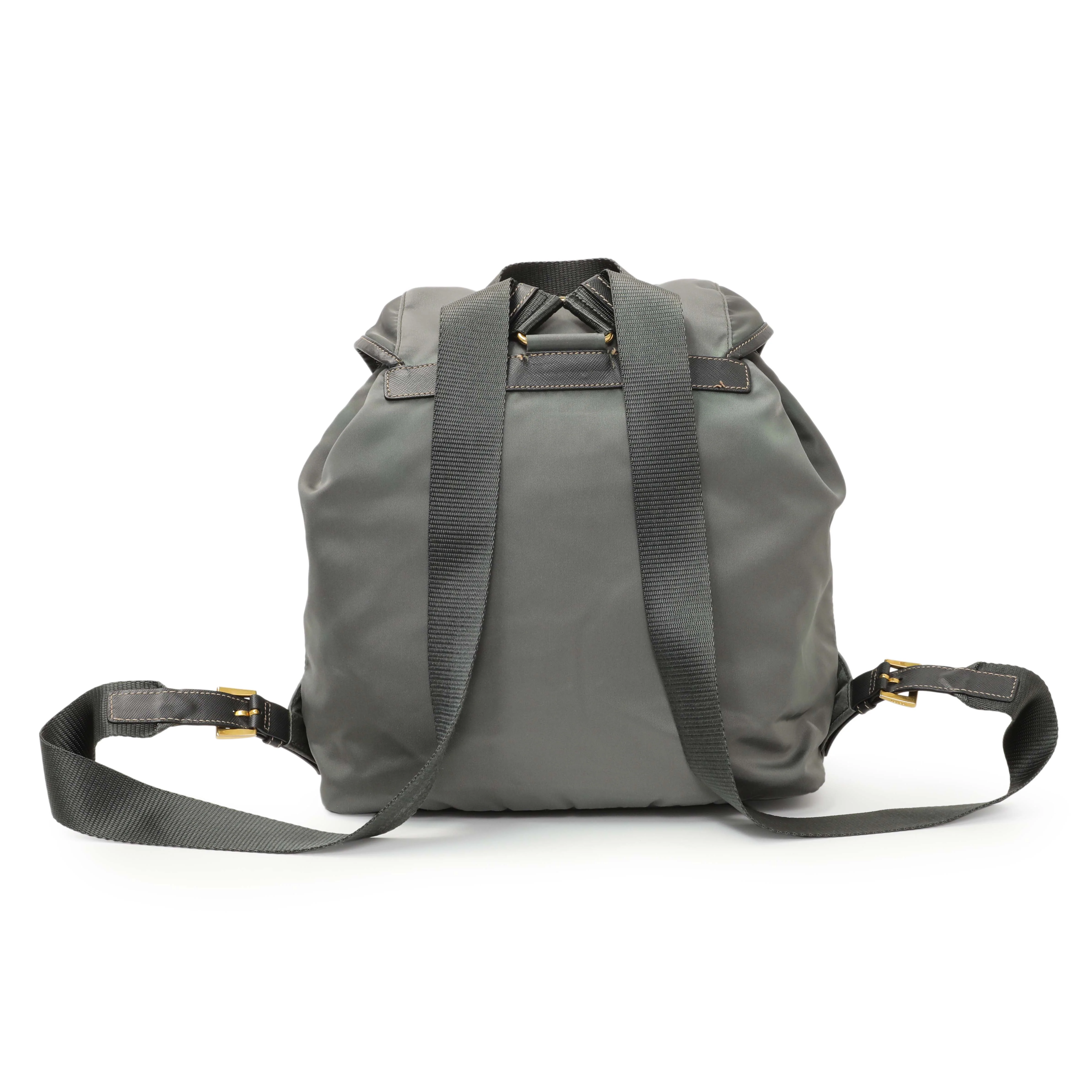 Prada Grey Tessuto Nylon Medium Backpack - Image 2
