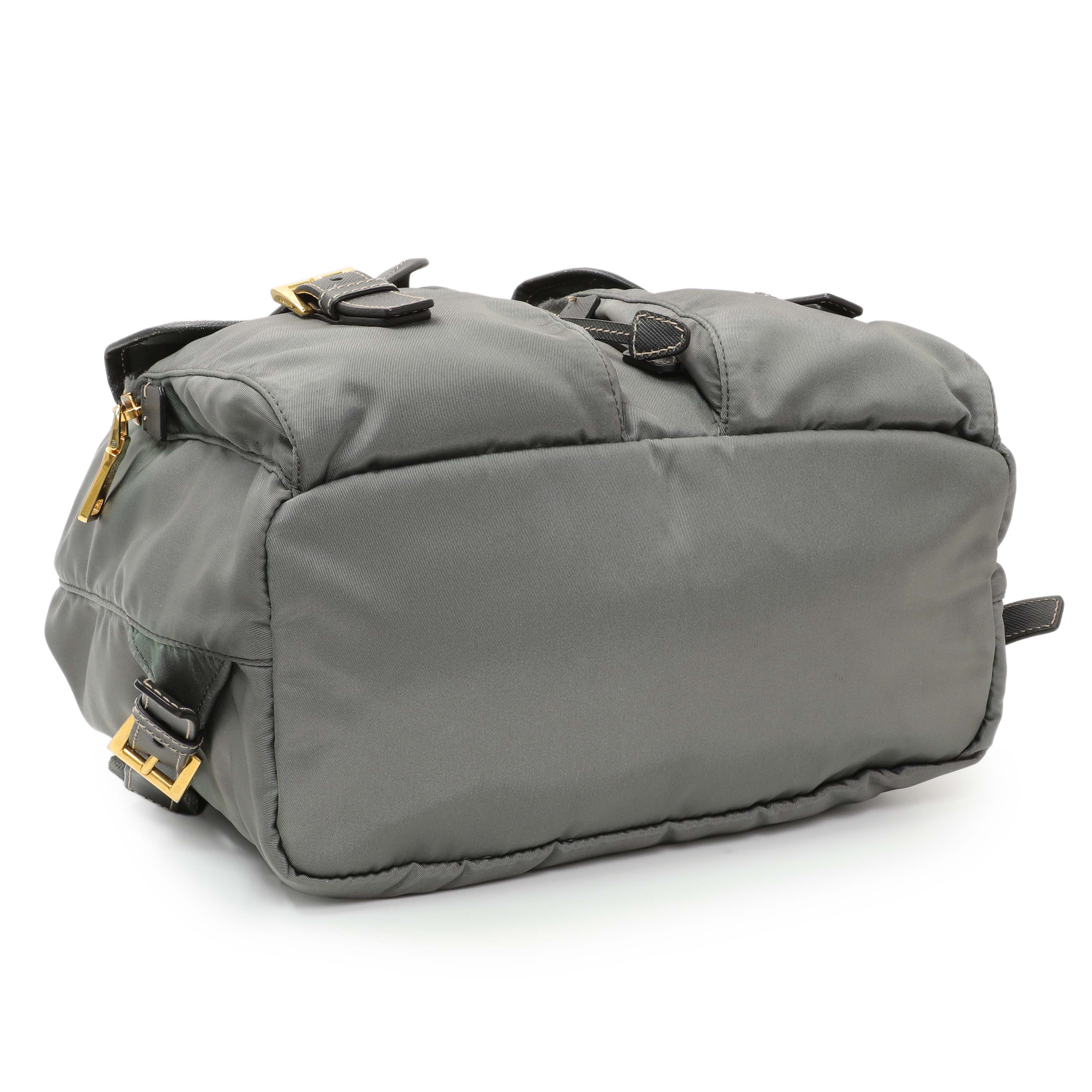Prada Grey Tessuto Nylon Medium Backpack - Image 3
