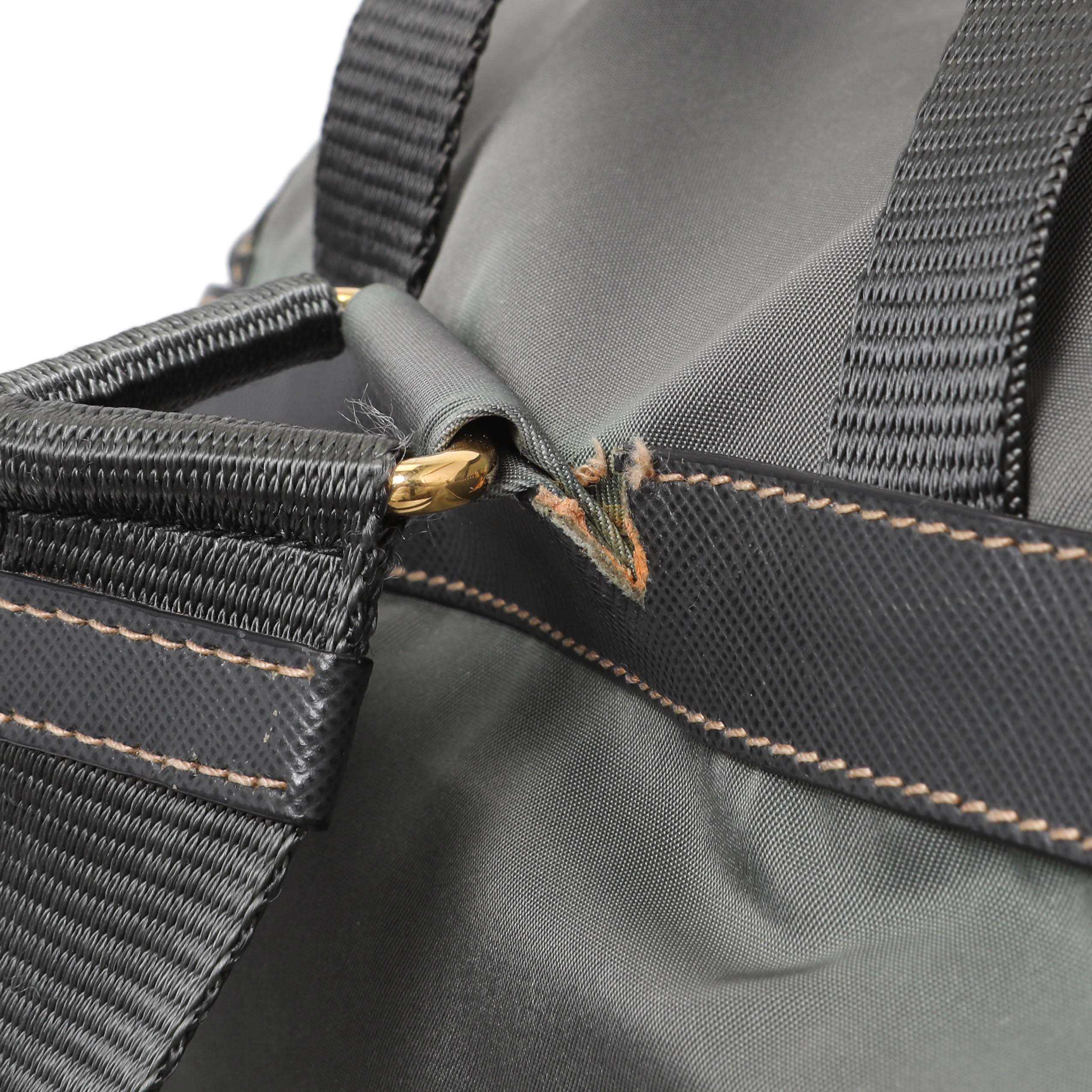 Prada Grey Tessuto Nylon Medium Backpack - Image 6
