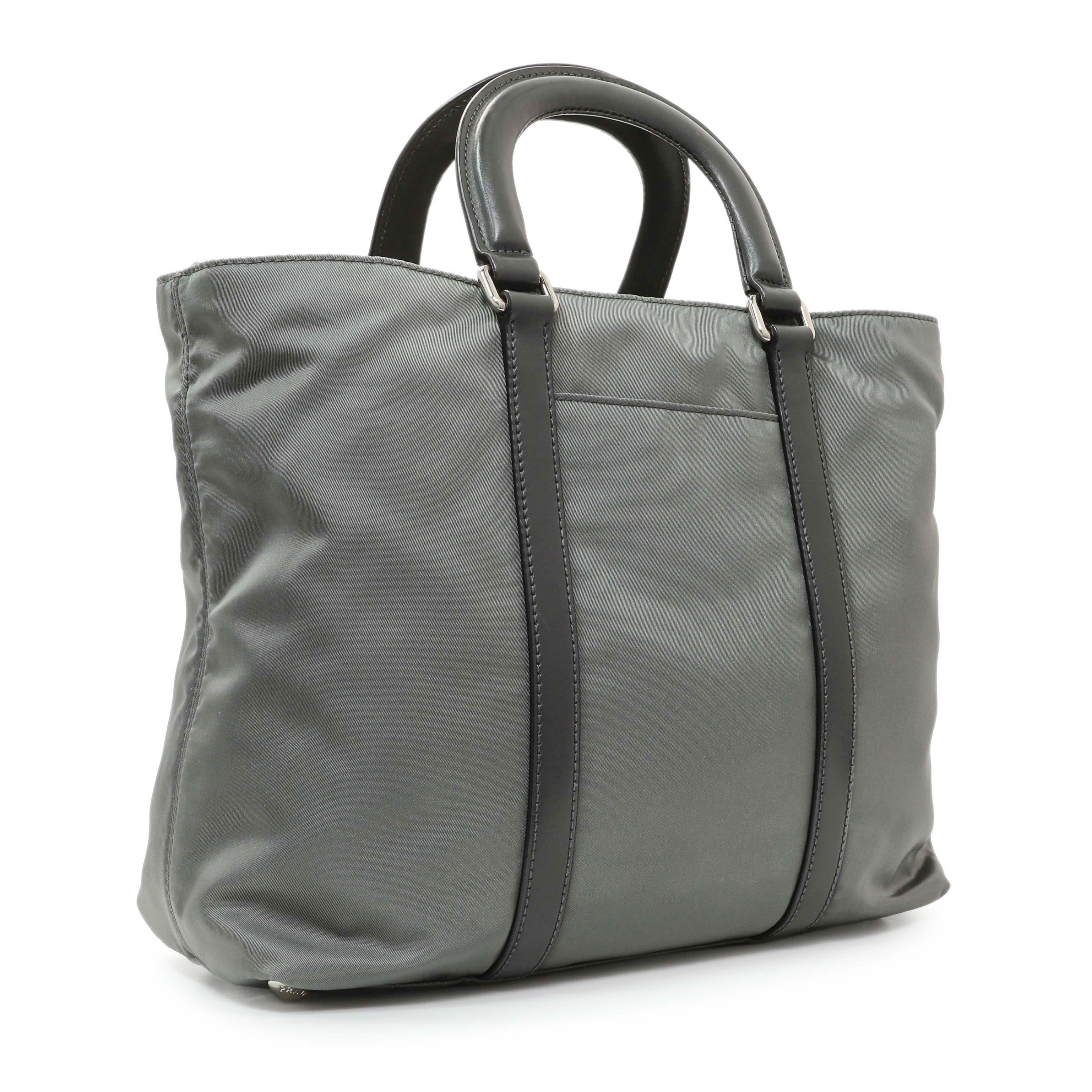 Prada Grey Tessuto Nylon Tote - Image 2