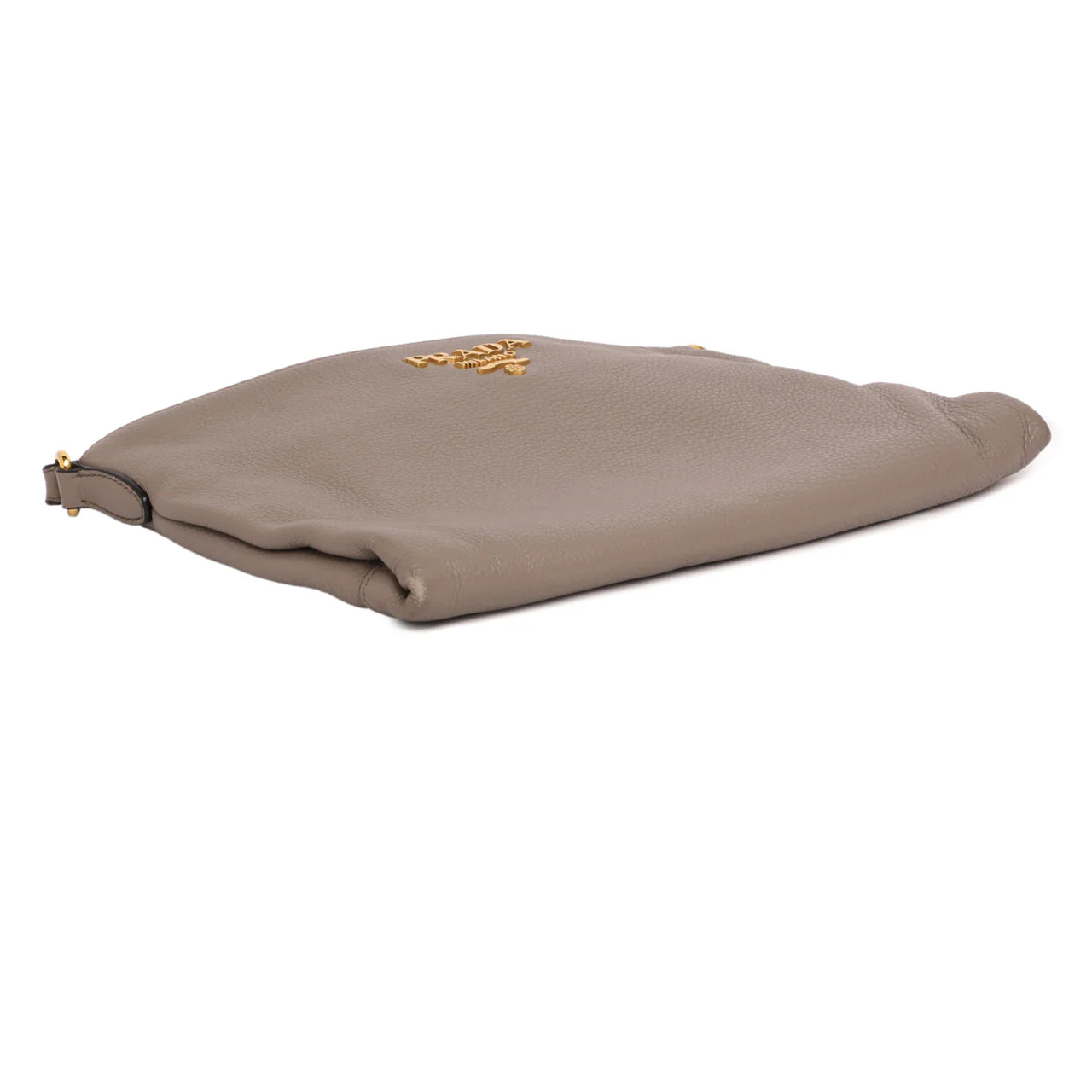 Prada Grey Vitello Daino Soft Crossbody - Image 3