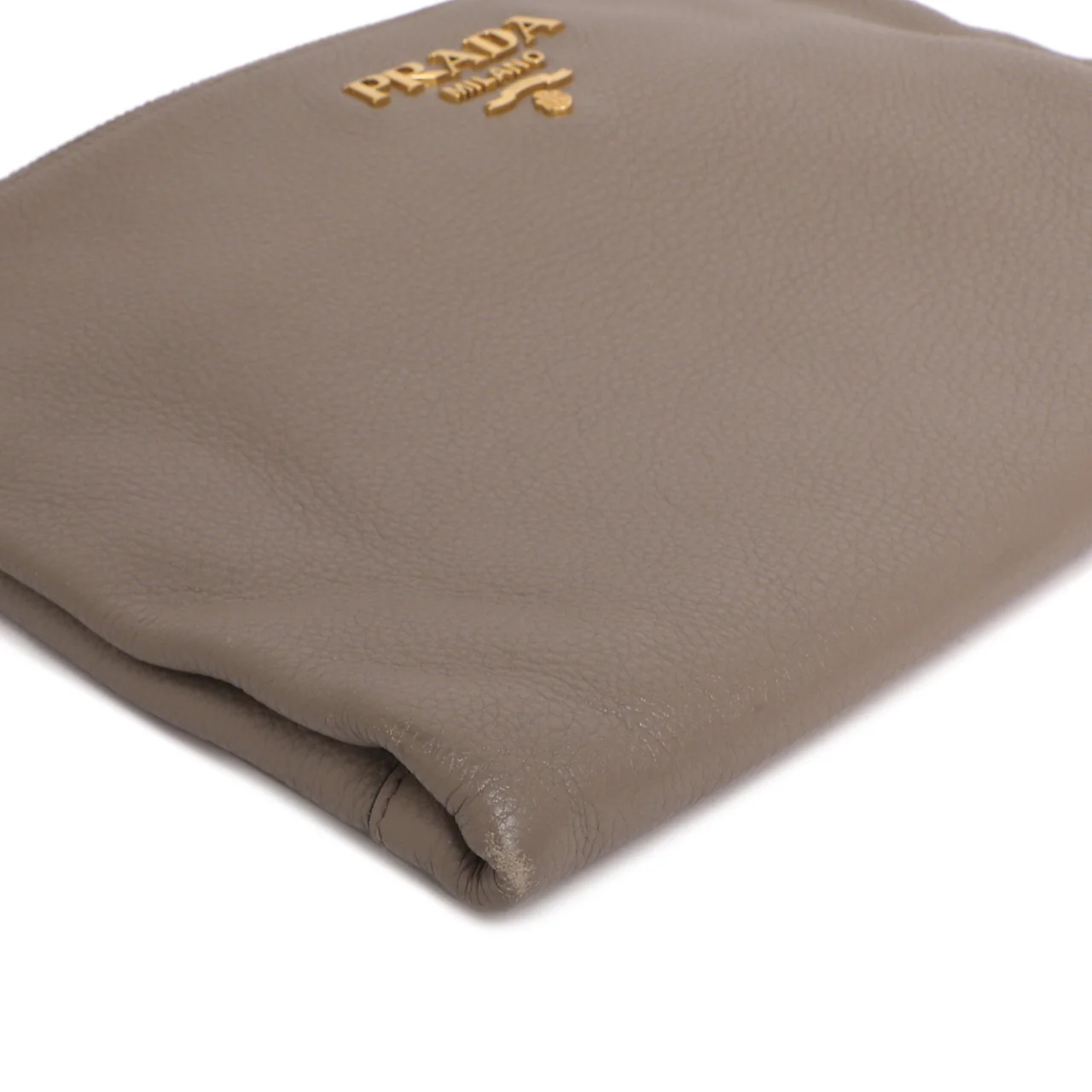 Prada Grey Vitello Daino Soft Crossbody - Image 4