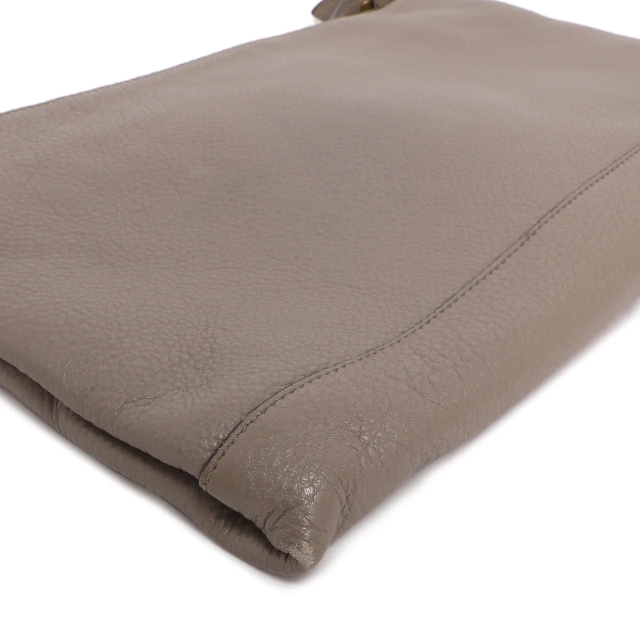 Prada Grey Vitello Daino Soft Crossbody - Image 5