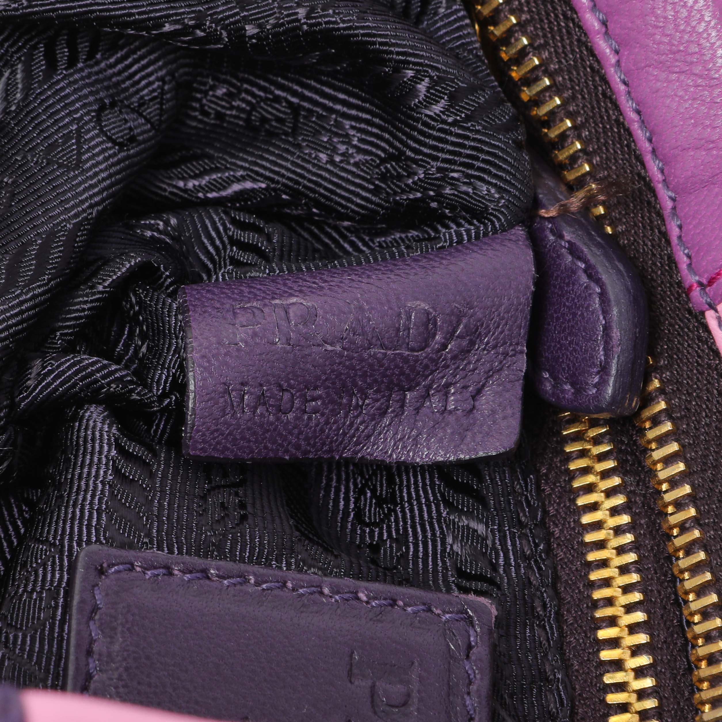 Prada Multicolor Nappa Stripes Clutch - Image 8