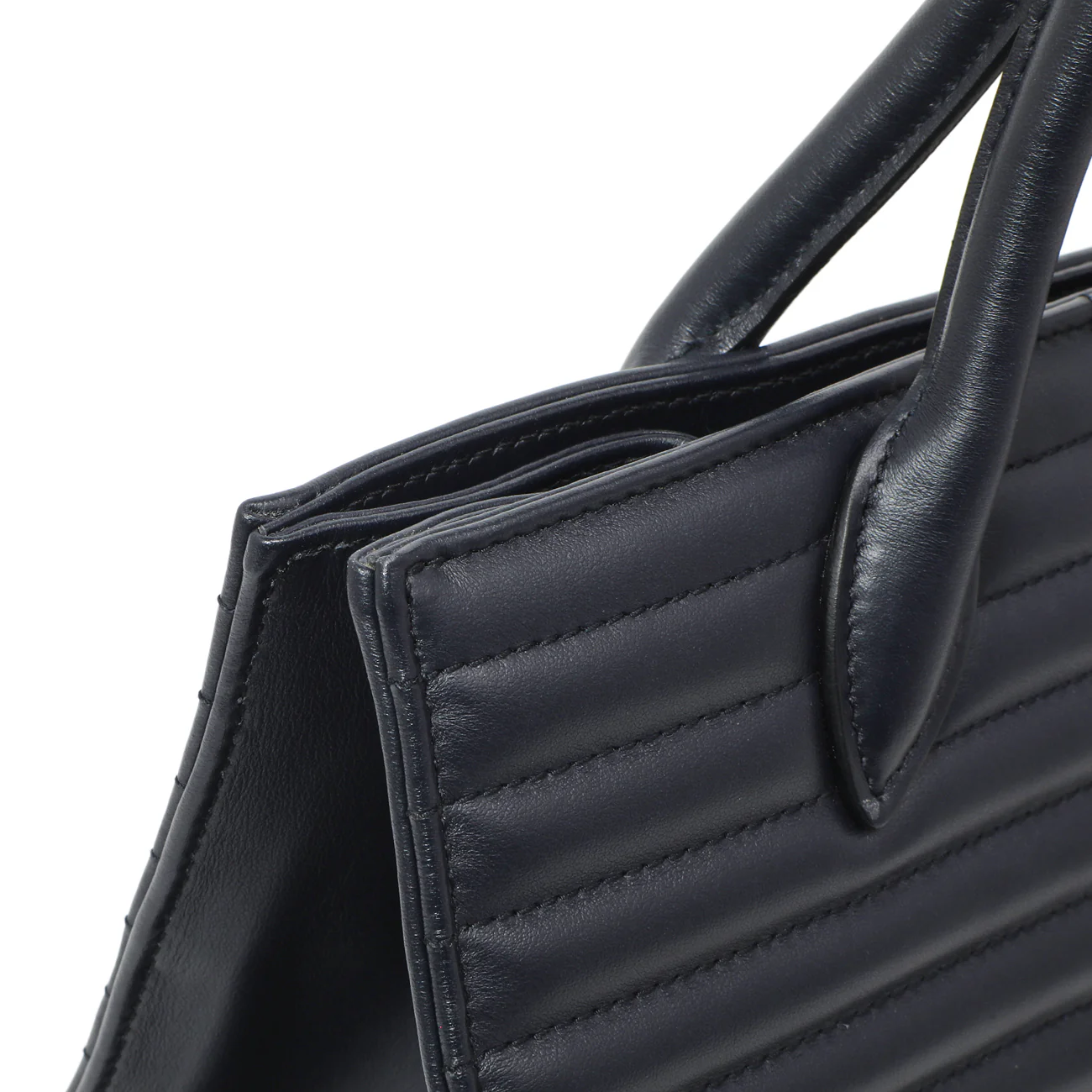 Prada Navy Soft Calfskin Impunture Diagramme Tote - Image 11