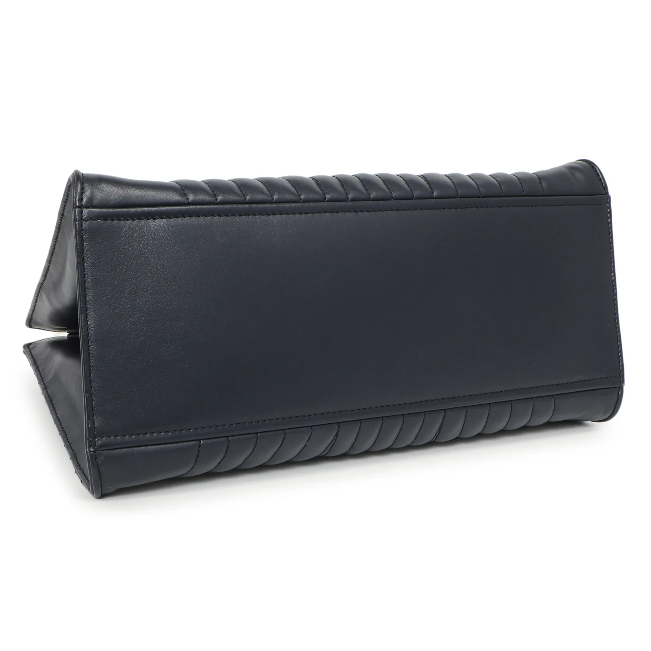 Prada Navy Soft Calfskin Impunture Diagramme Tote - Image 3