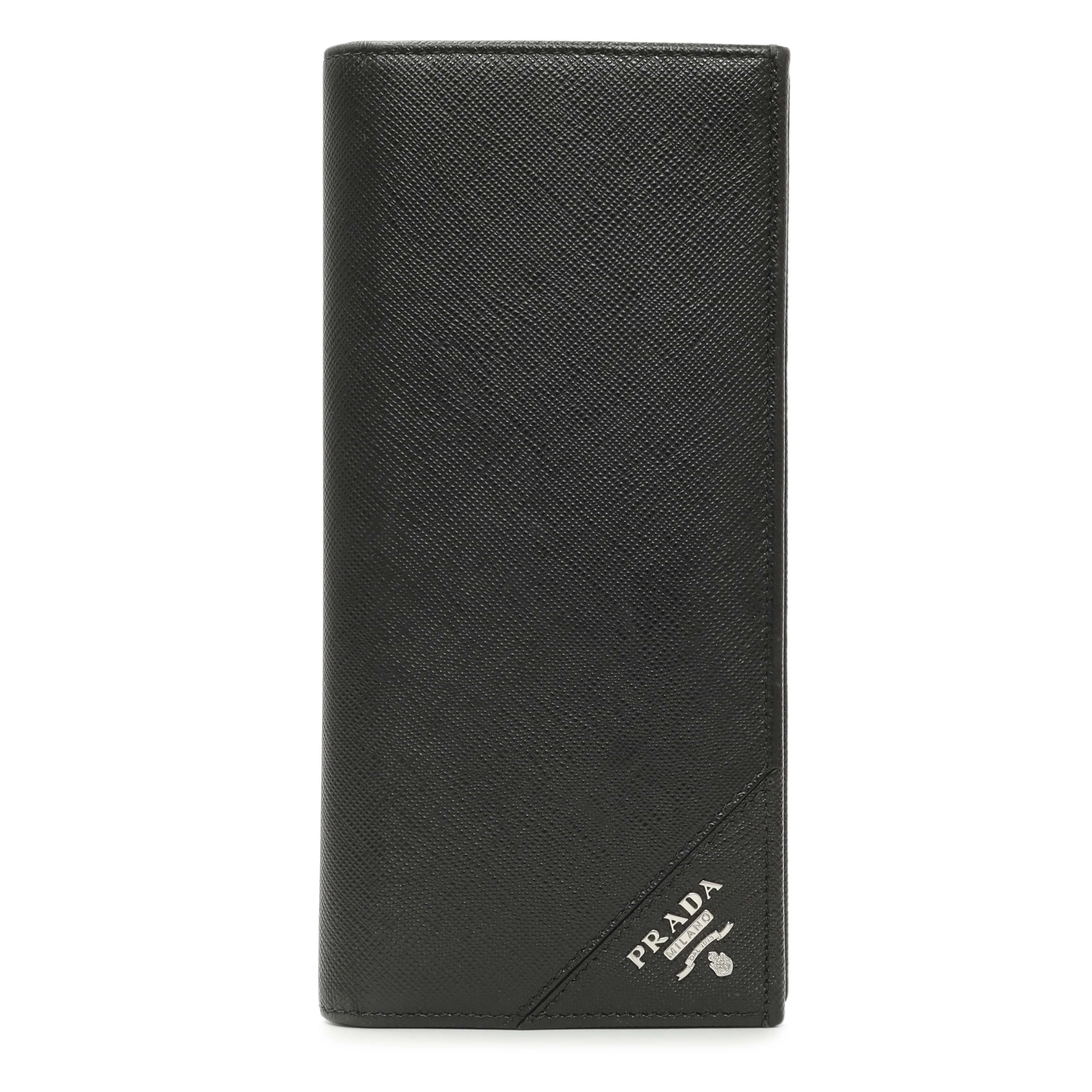 Prada Nero Saffiano Bifold Long Wallet