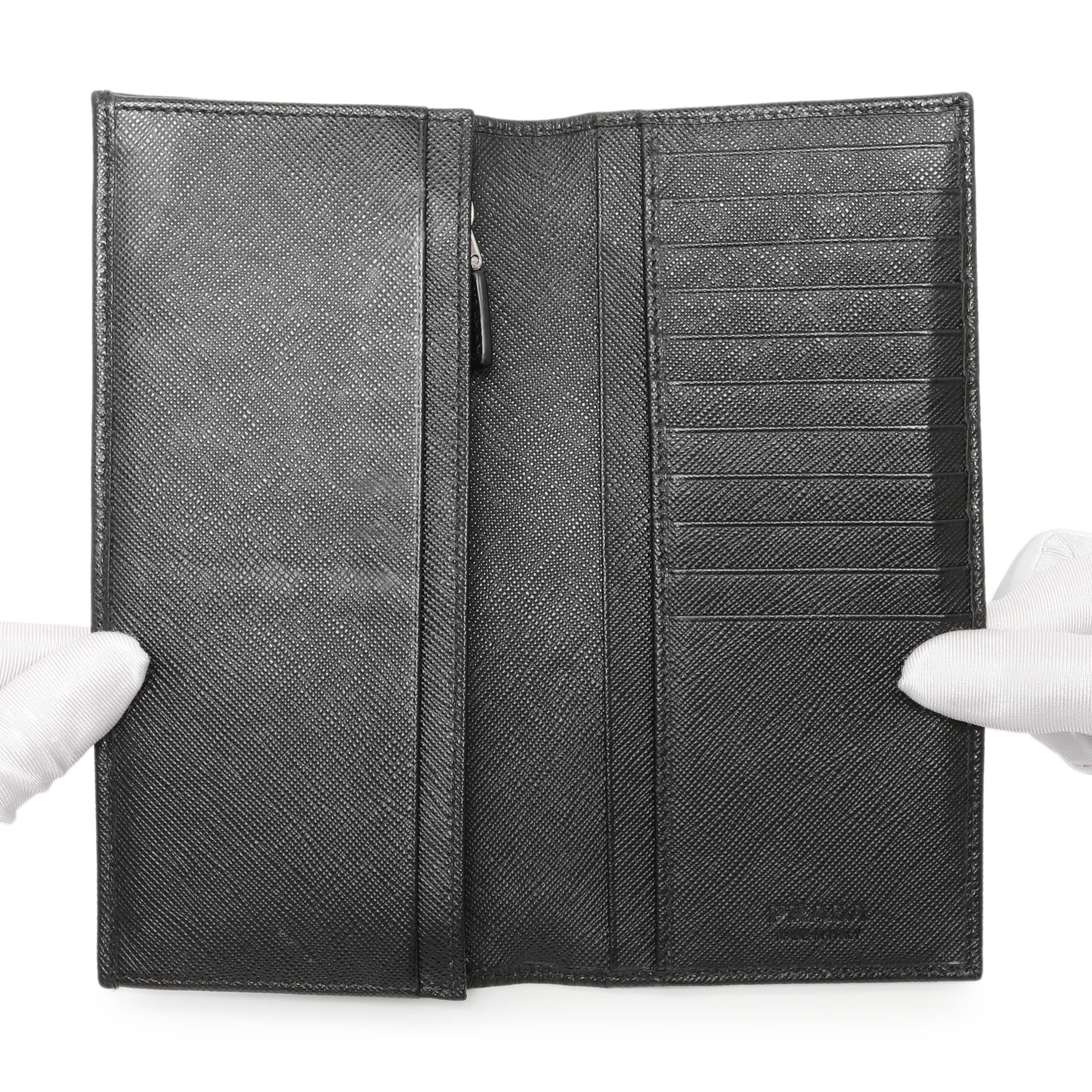 Prada Nero Saffiano Bifold Long Wallet - Image 10