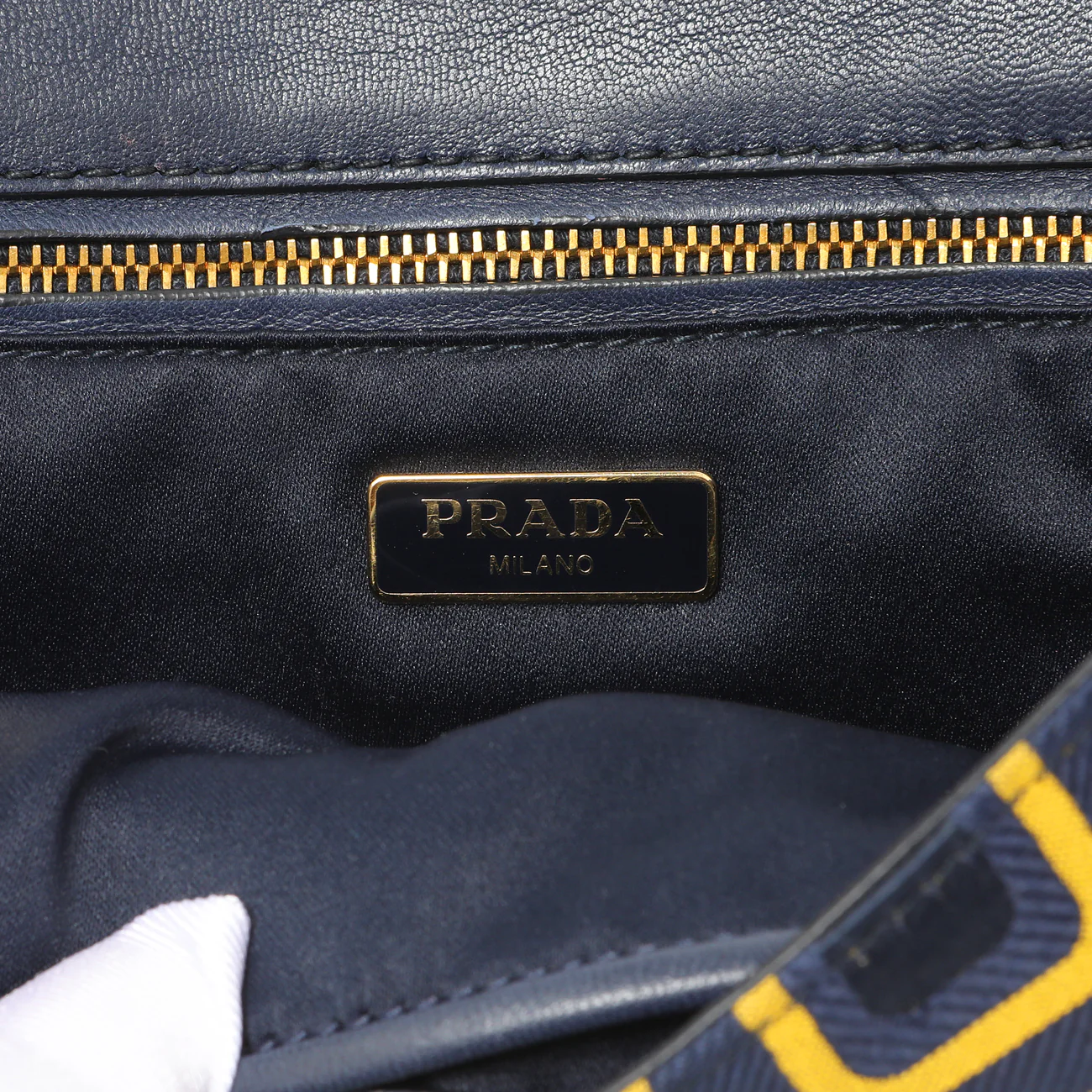 Prada Nylon Printed Holliday & Brown Flap Bag - Image 9