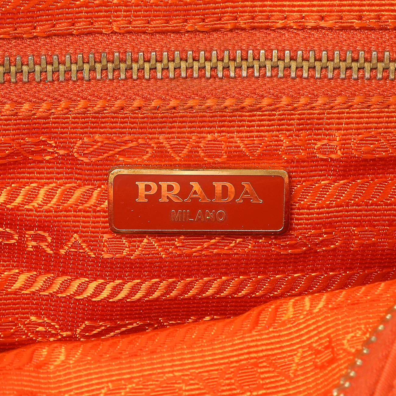 Prada Papaya Tessuto Nylon Wristlet Pouch - Image 5