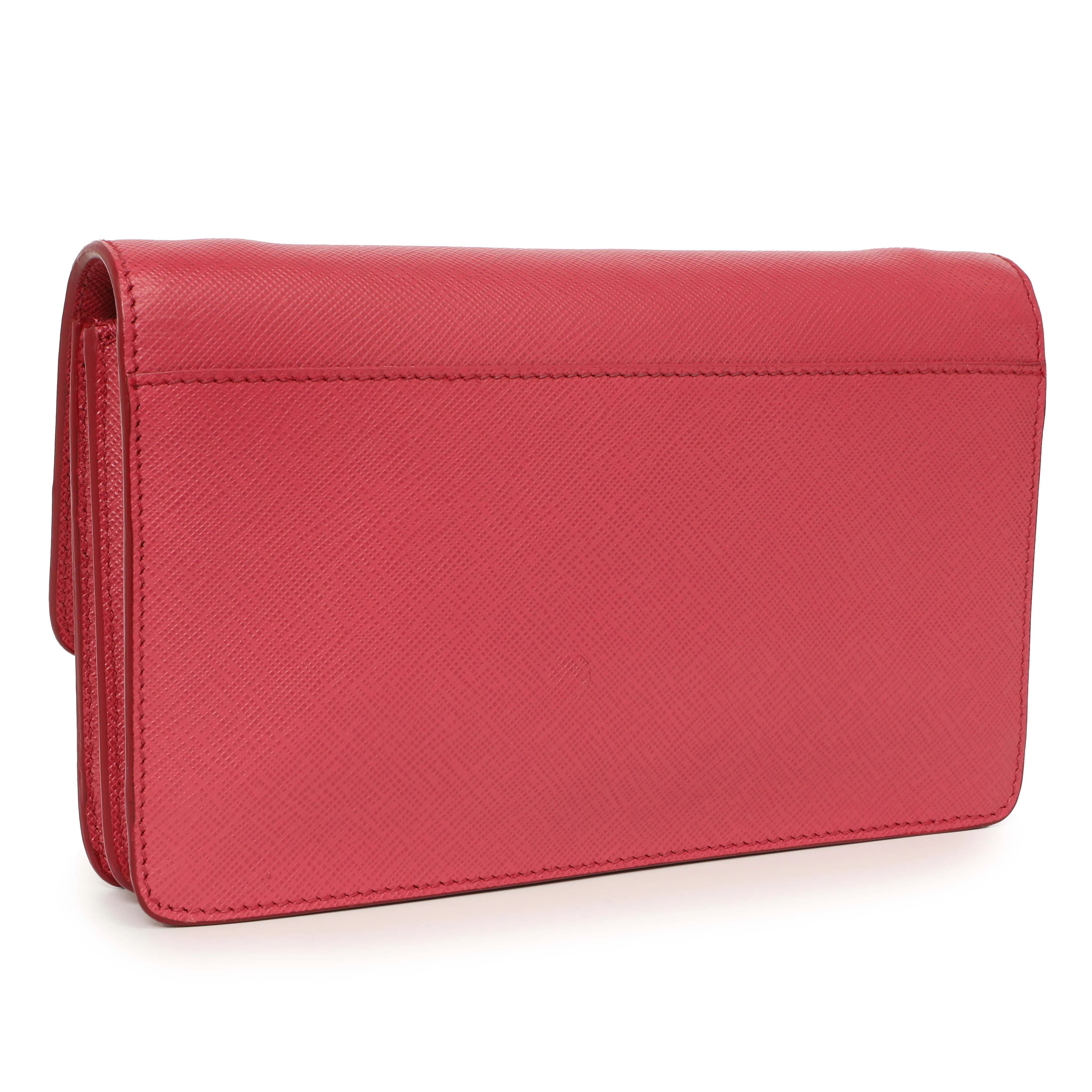 Prada Peonia Saffiano Lux Mini Crossbody - Image 3