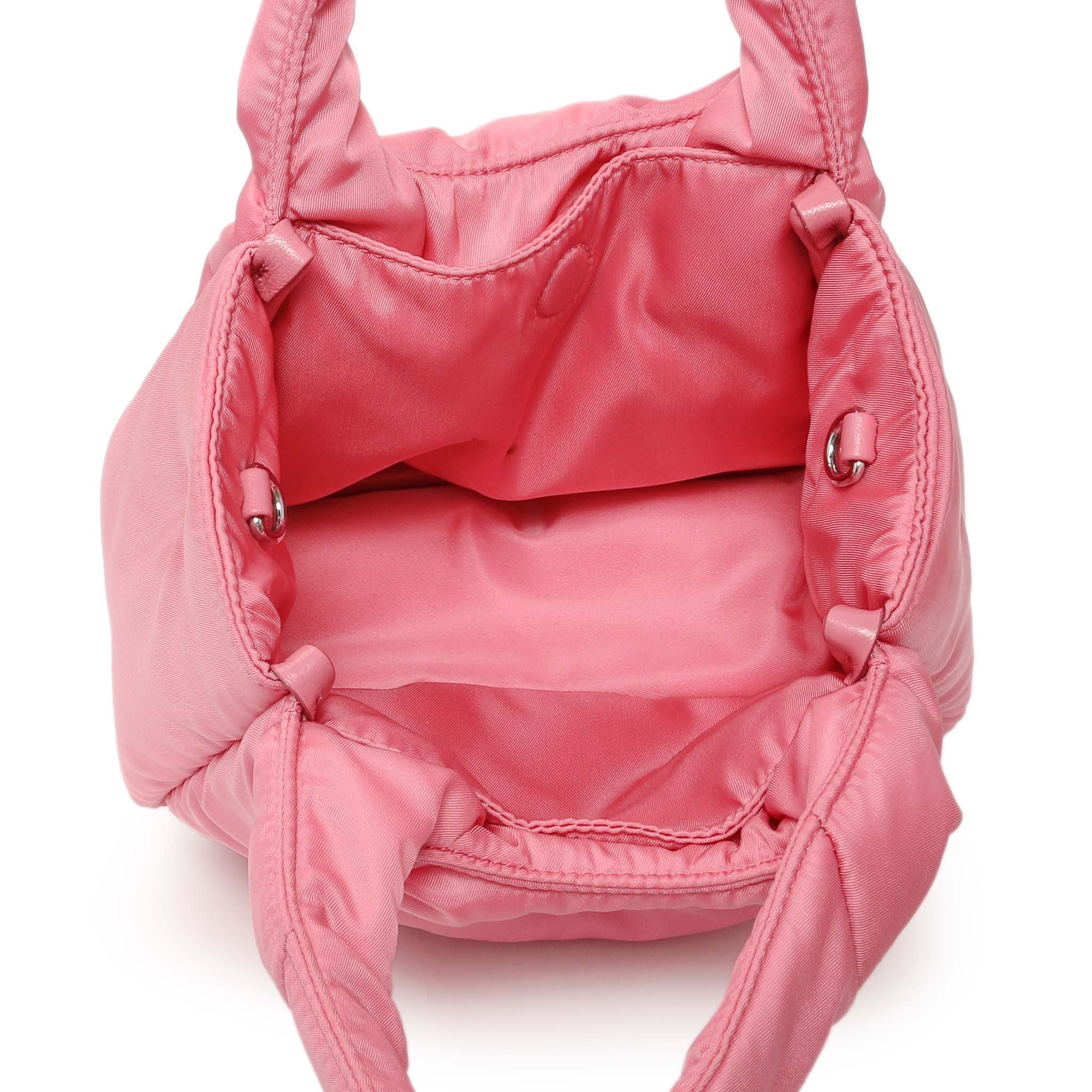 Prada Pink Re-Nylon Mini Padded Soft Tote - Image 4