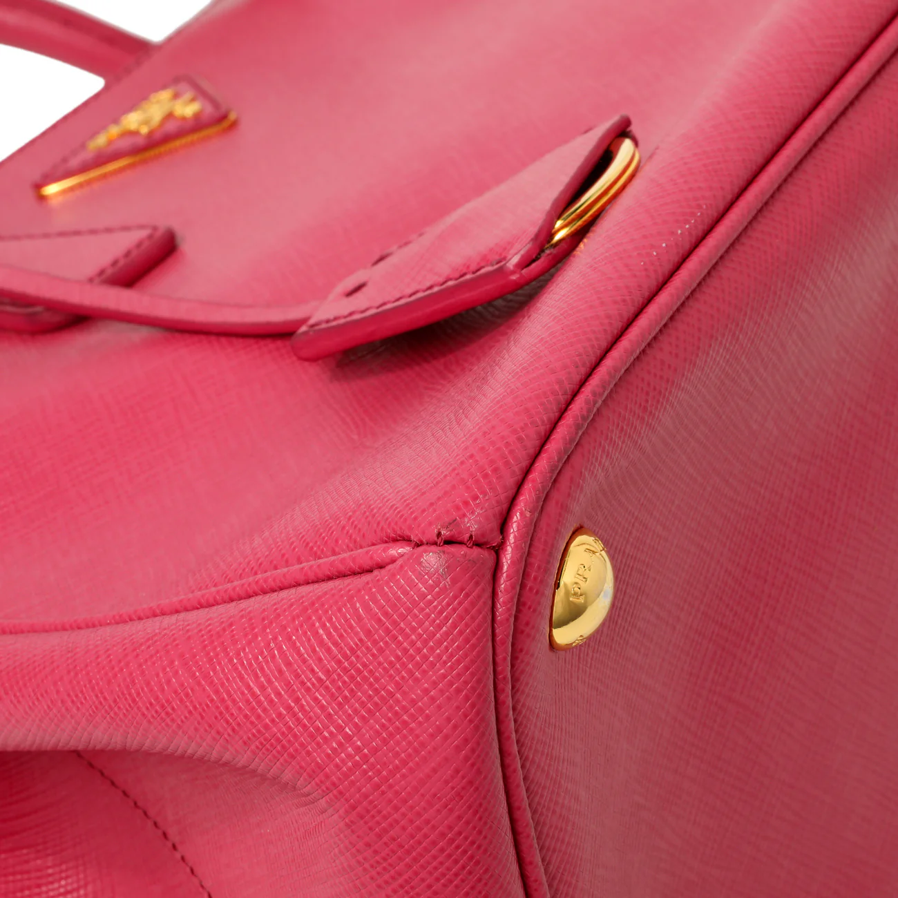 Prada Pink Saffiano Small Galleria Double Zip Tote - Image 4