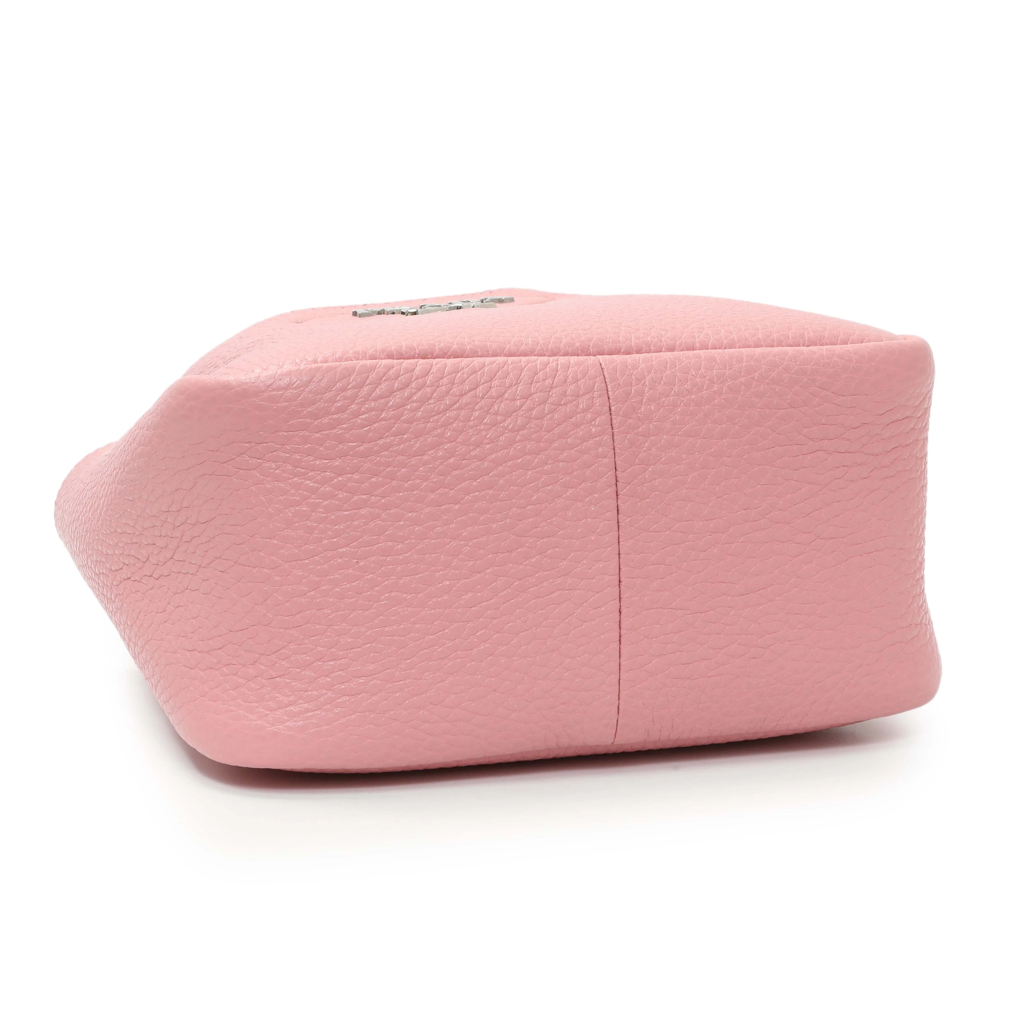 Prada Pink Vitello Daino Soft Mini Dynamique Tote - Image 3