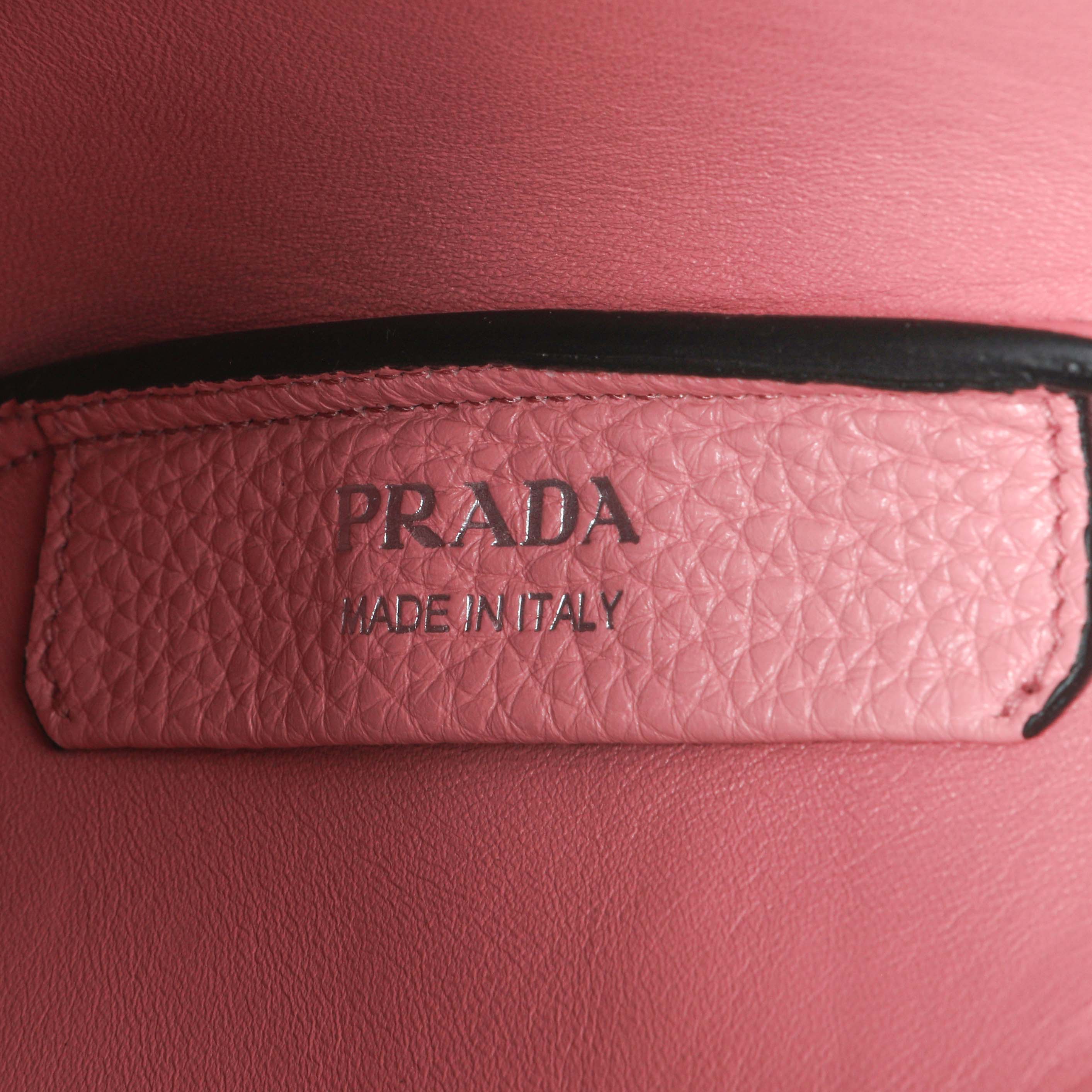 Prada Pink Vitello Daino Soft Mini Dynamique Tote - Image 5