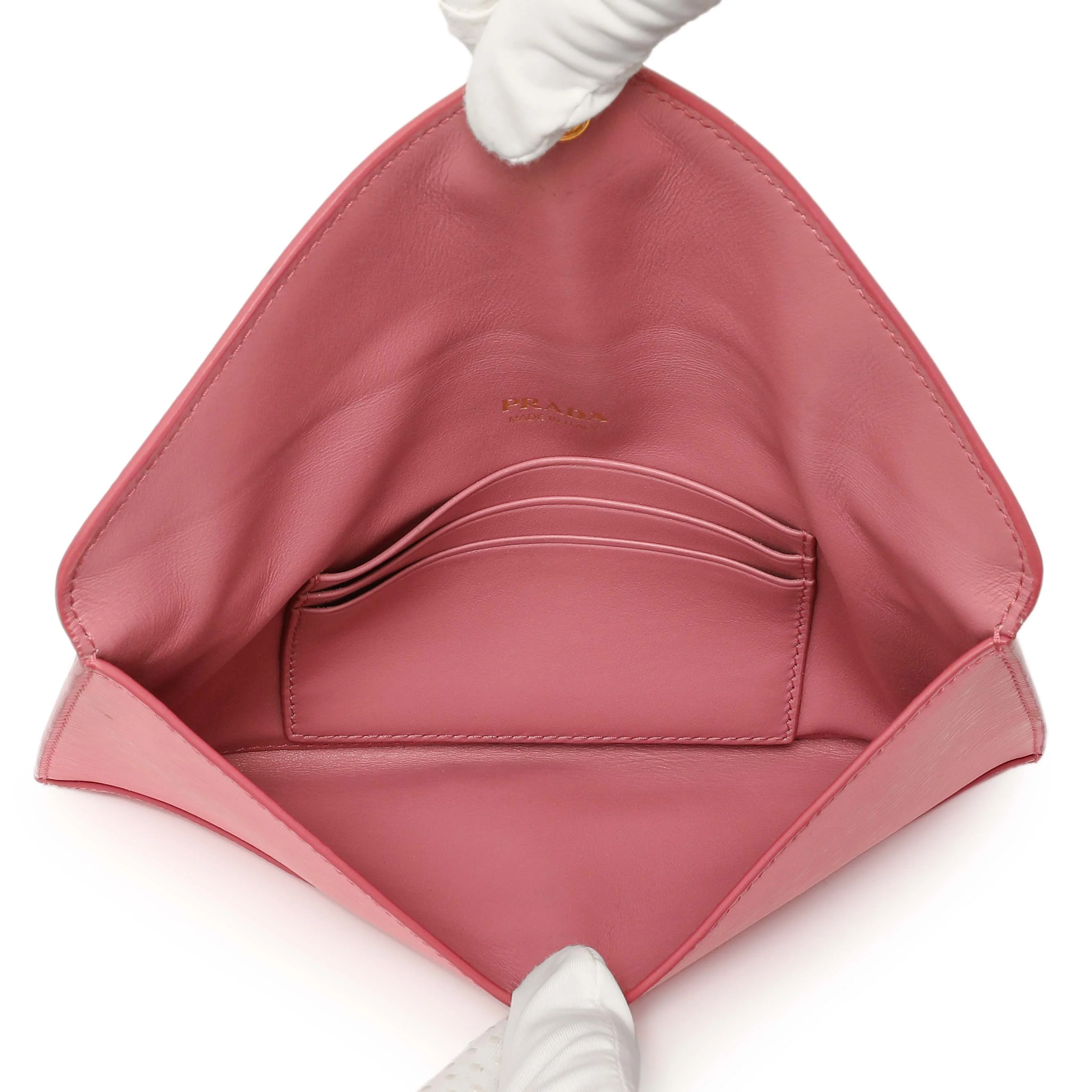 Prada Pink Vitello Move Envelope Wallet - Image 10