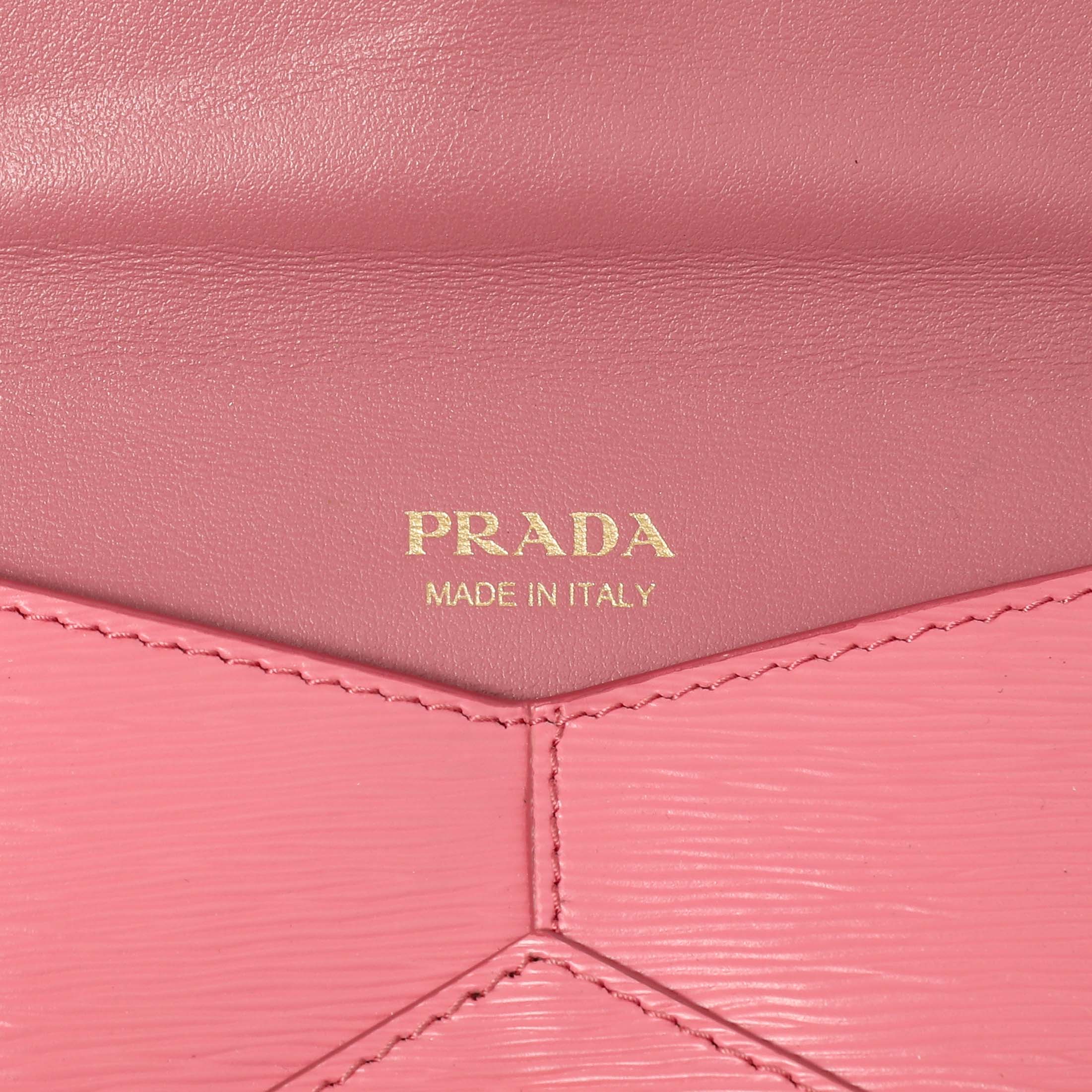 Prada Pink Vitello Move Envelope Wallet - Image 11