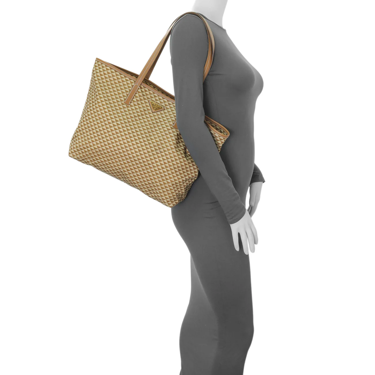 Prada Re-Nylon Saffiano Triangolo Symbole Shopping Tote - Image 7