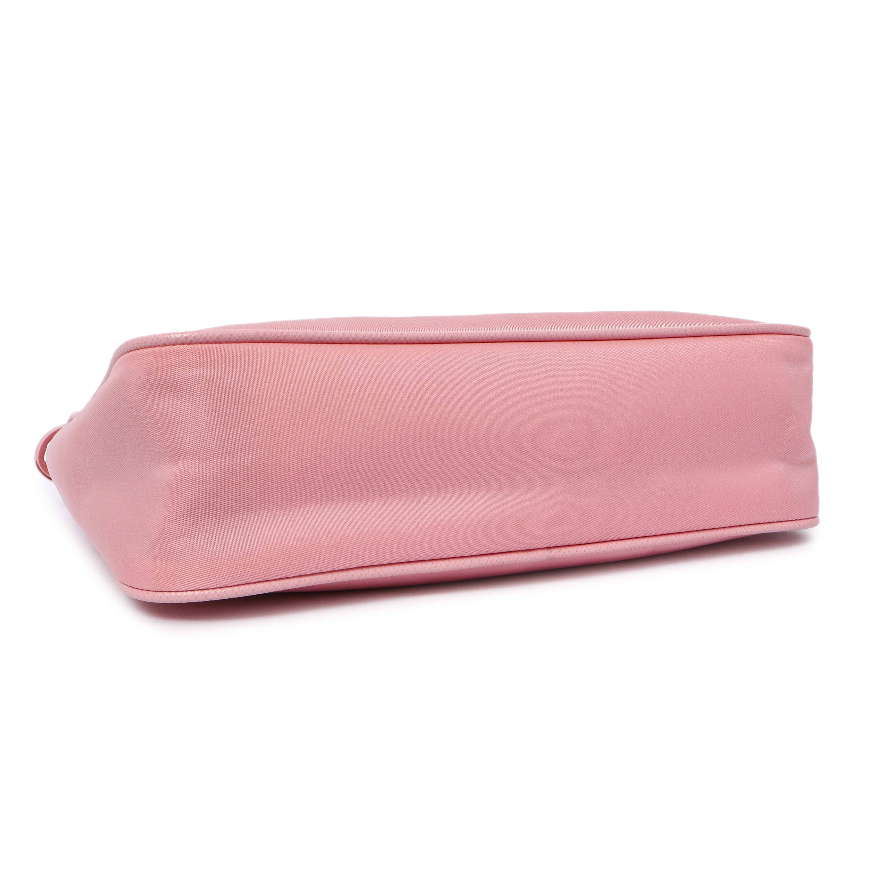 Prada Rosa Tessuto Nylon Saffiano Mini Re-Edition 2005 Bag - Image 3