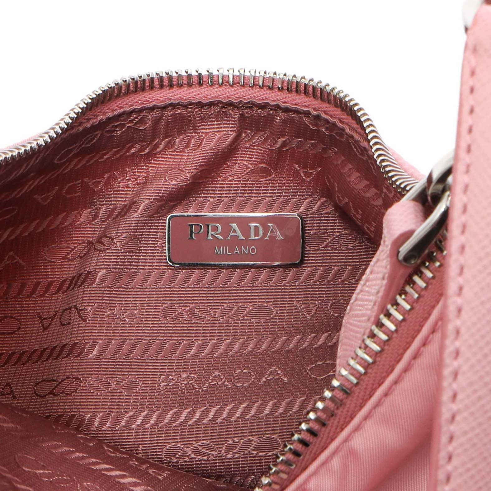 Prada Rosa Tessuto Nylon Saffiano Mini Re-Edition 2005 Bag - Image 5
