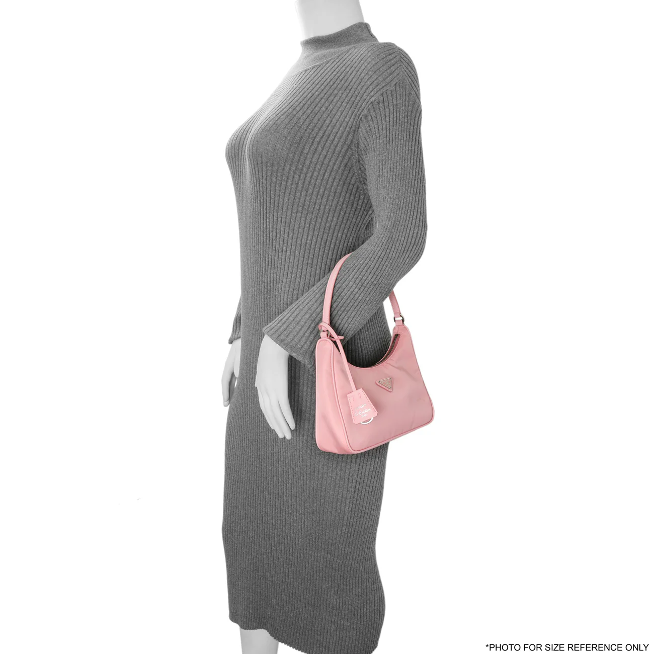 Prada Rosa Tessuto Nylon Saffiano Mini Re-Edition 2005 Bag - Image 8