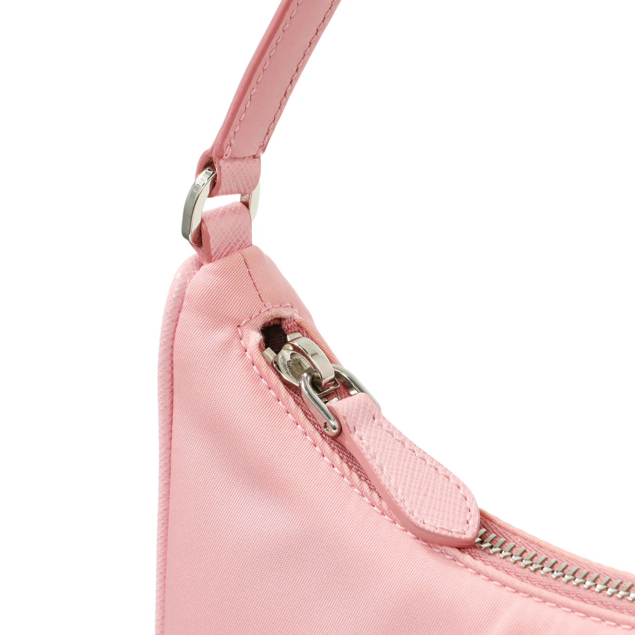Prada Rosa Tessuto Nylon Saffiano Mini Re-Edition 2005 Bag - Image 6