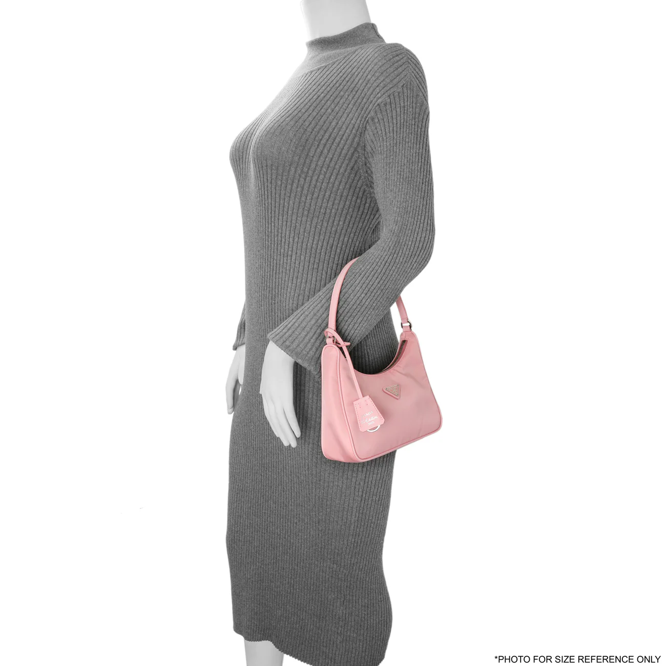 Prada Rosa Tessuto Nylon Saffiano Mini Re-Edition 2005 Bag - Image 7