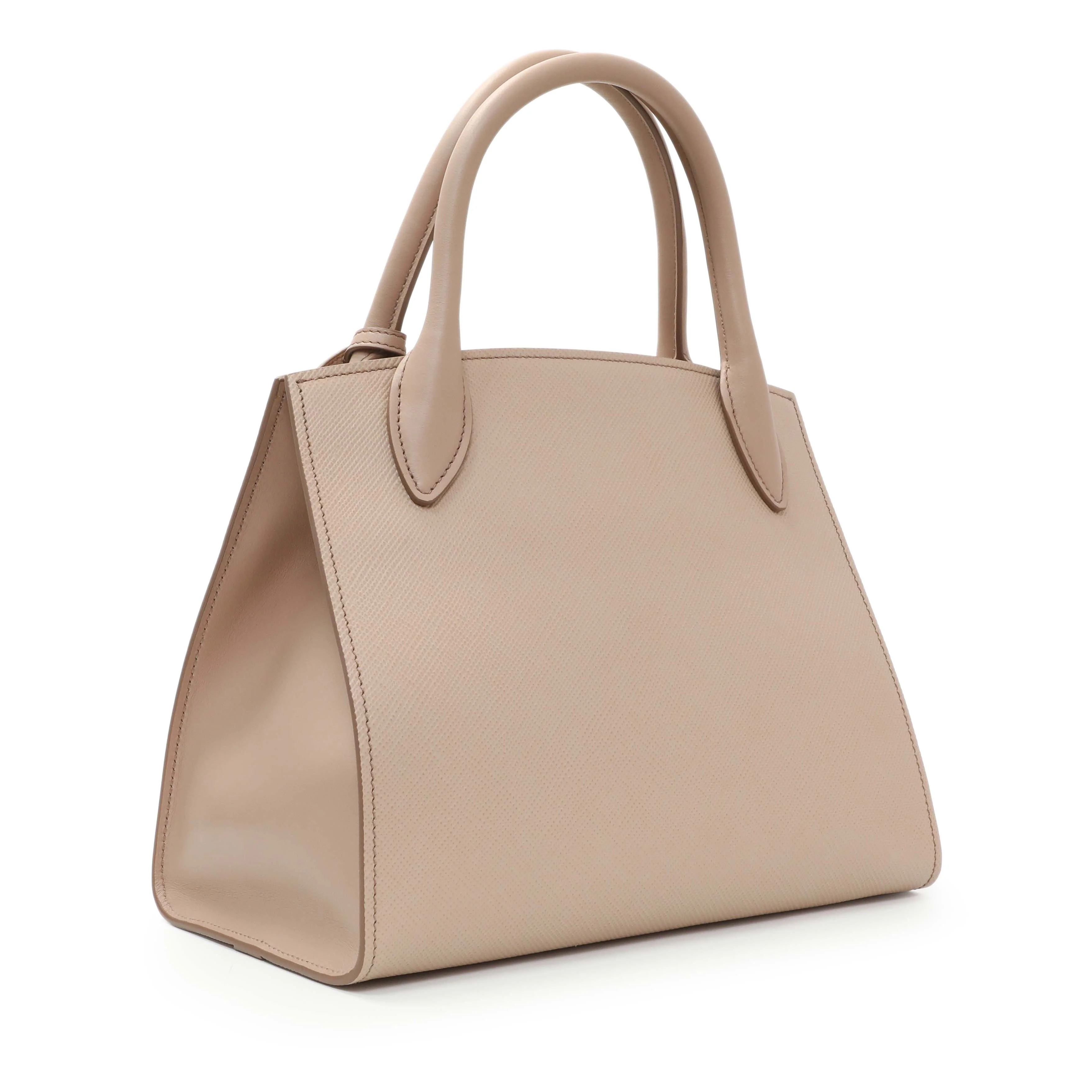 Prada Saffiano Cipria Cuir Calfskin Small Monochrome Top Handle Tote - Image 2