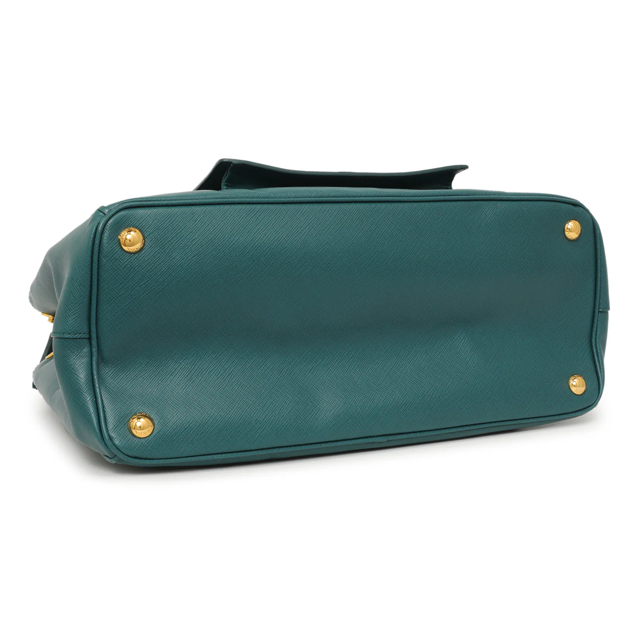 Prada Teal Saffiano Lux Galleria Front Pocket Tote - Image 3