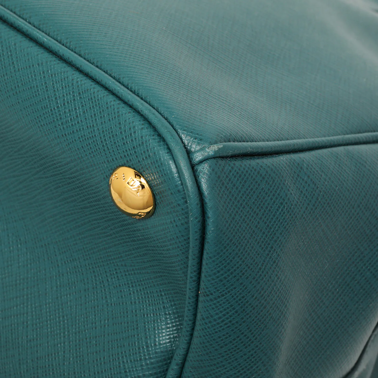 Prada Teal Saffiano Lux Galleria Front Pocket Tote - Image 7