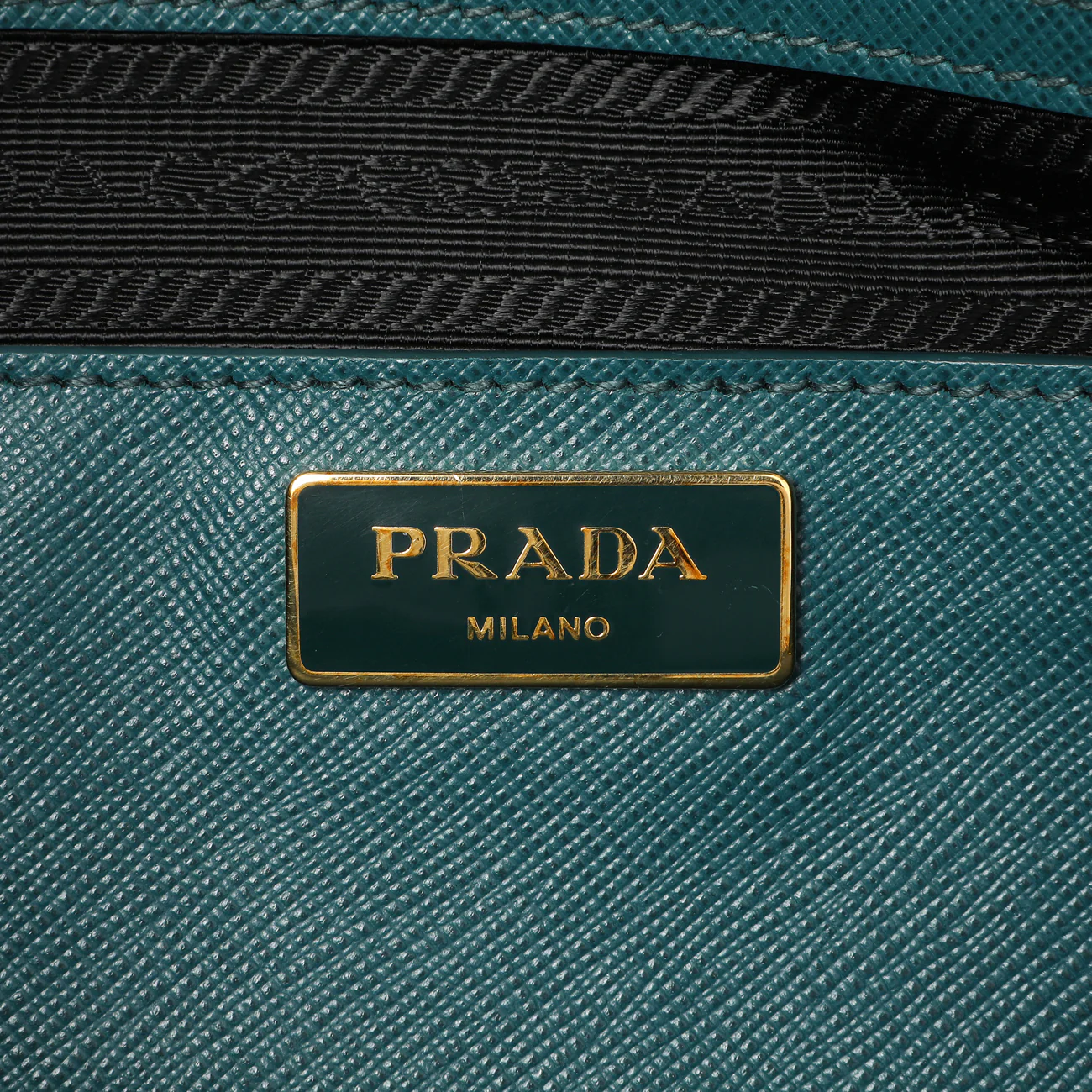 Prada Teal Saffiano Lux Galleria Front Pocket Tote - Image 9